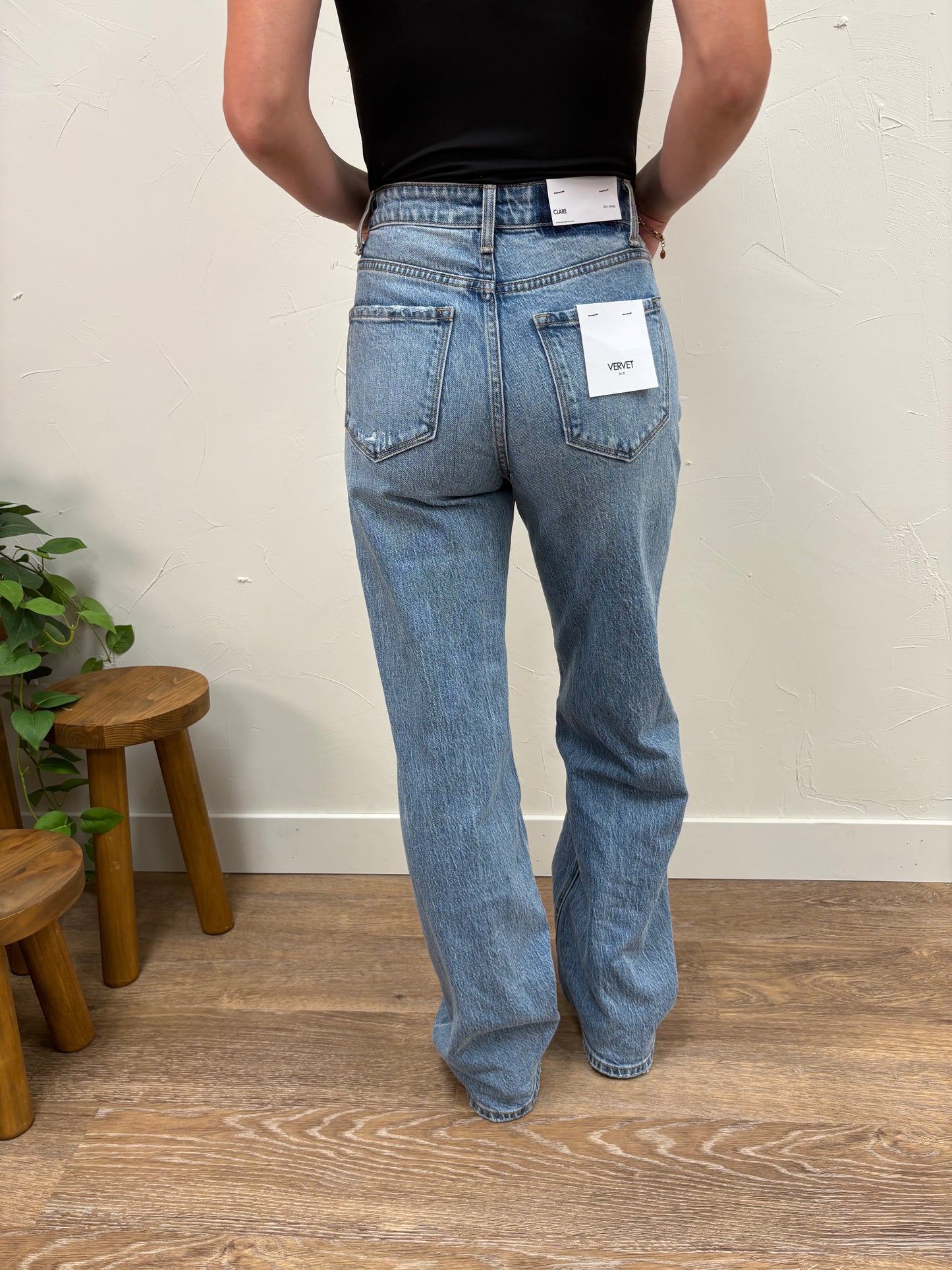90's Wide Leg Vervet Denim