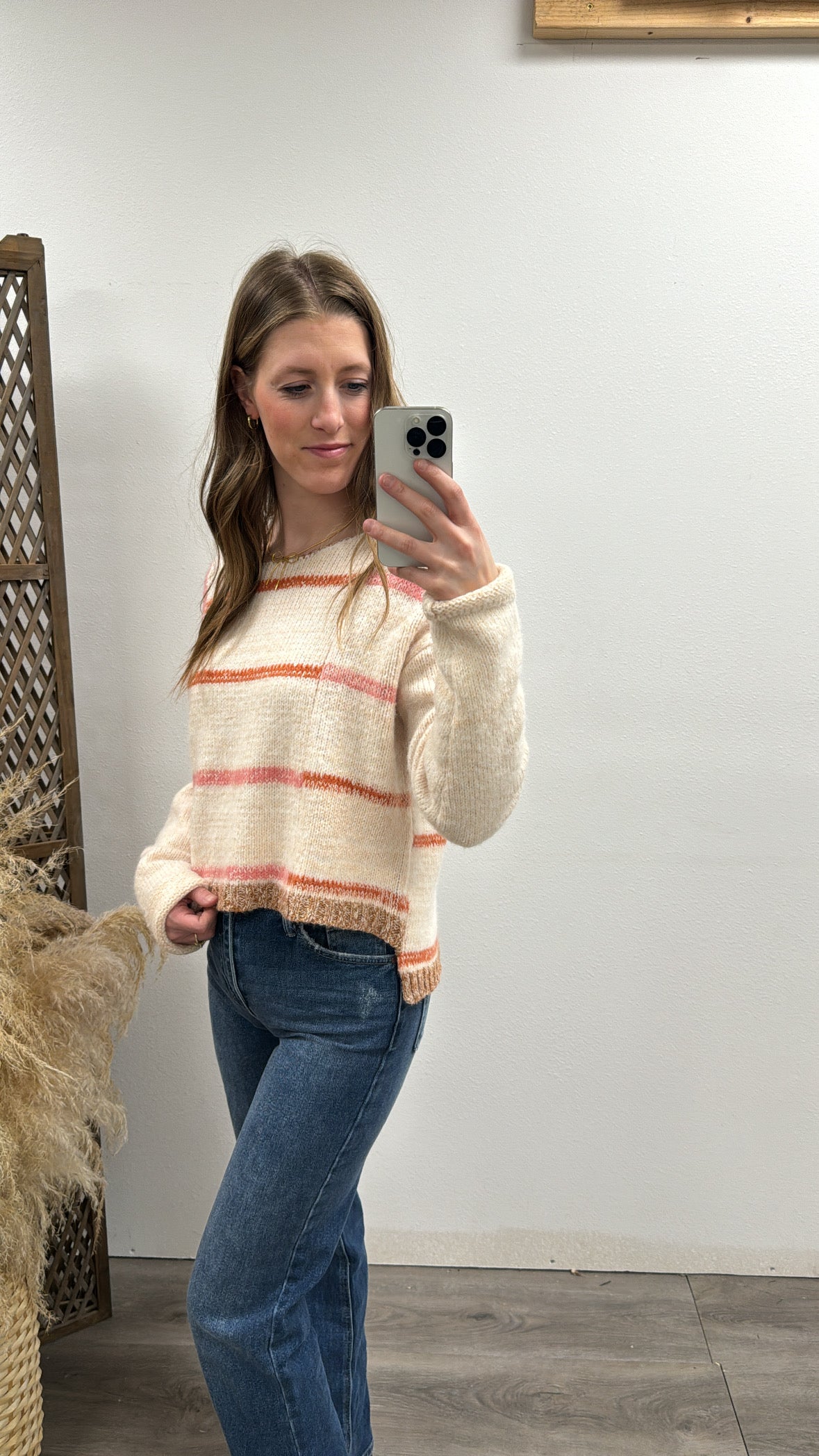 Mona Knit Stripe Pullover Sweater - Three:Twelve Boutique