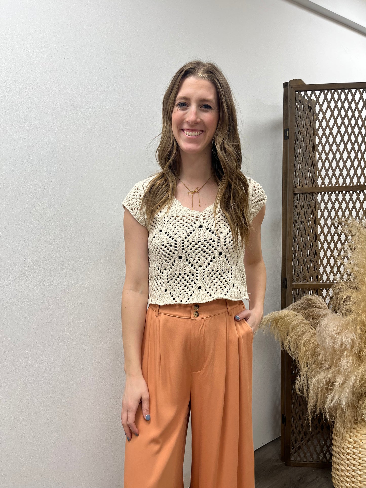 Kendra Crochet Top