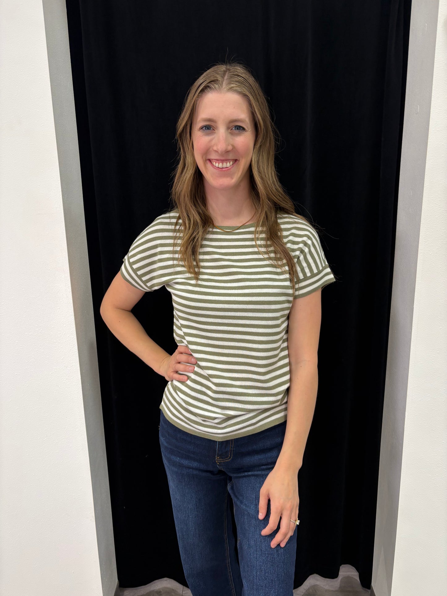 Striped Sweater Tank Top