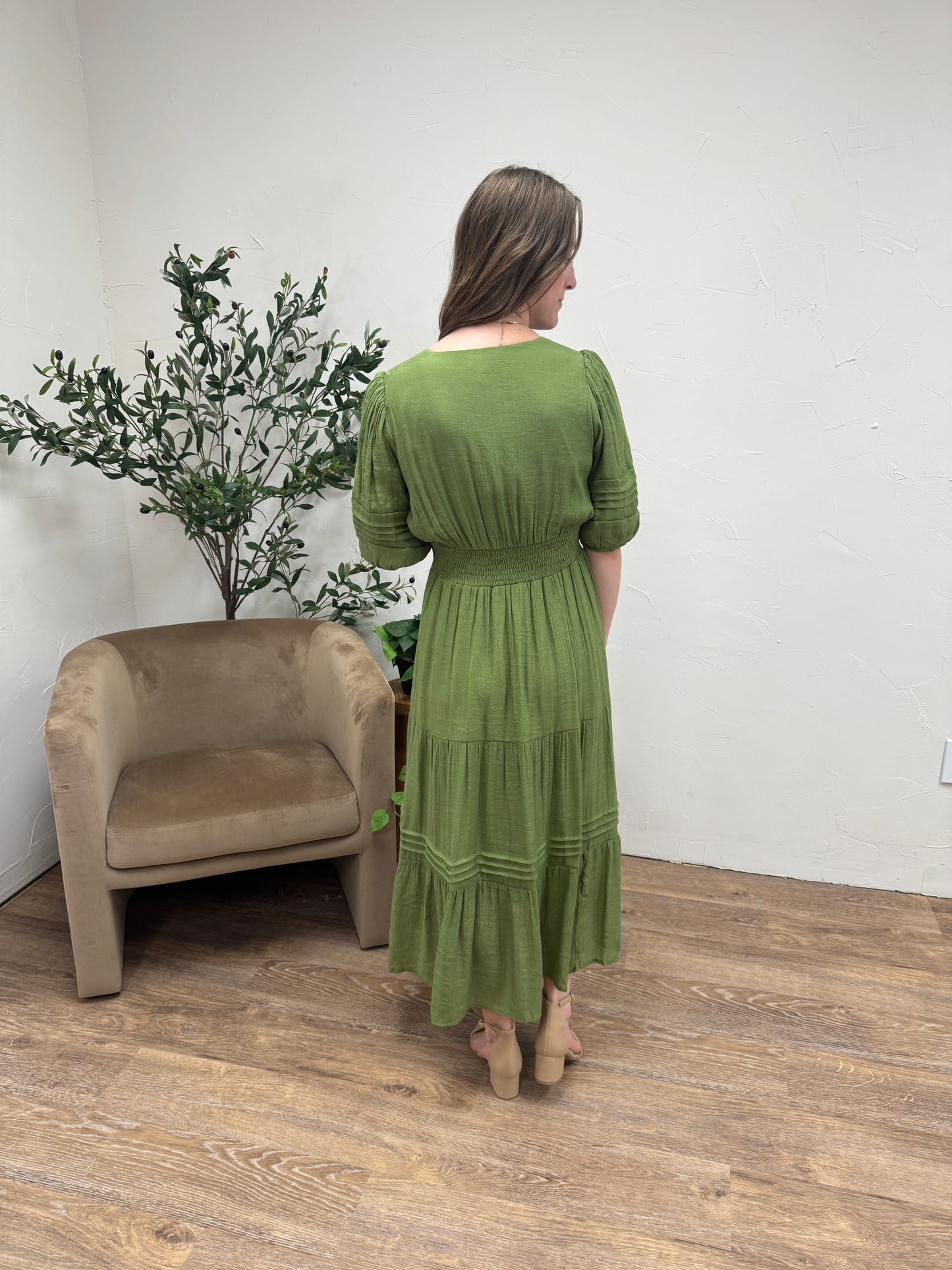 Tiered Midi Dress