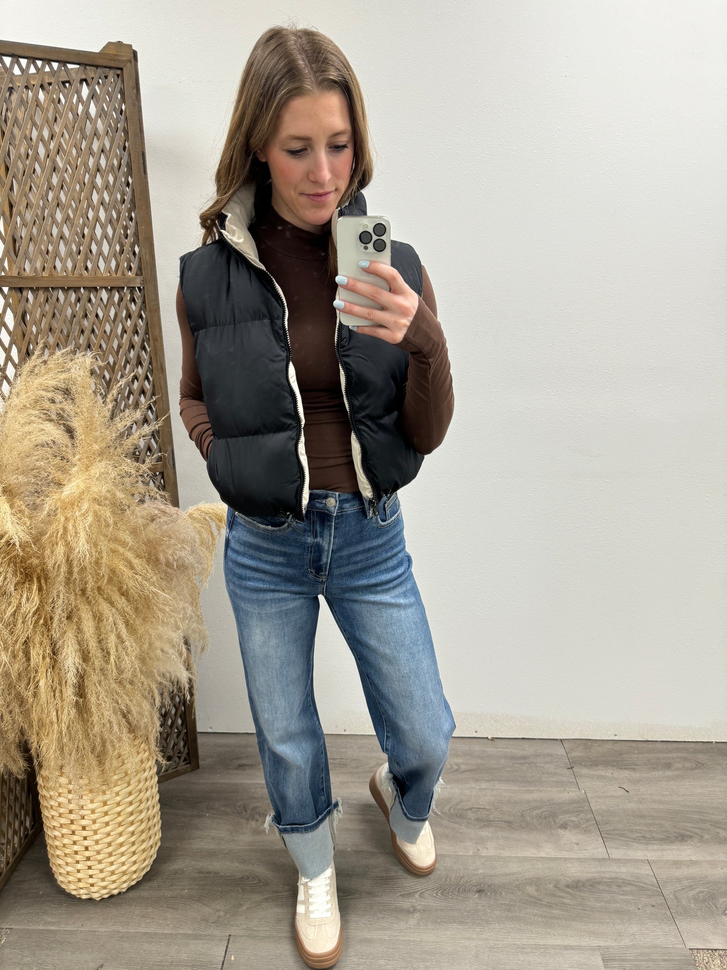 Super High Relaxed Straight Cuffed Leg - Three:Twelve Boutique