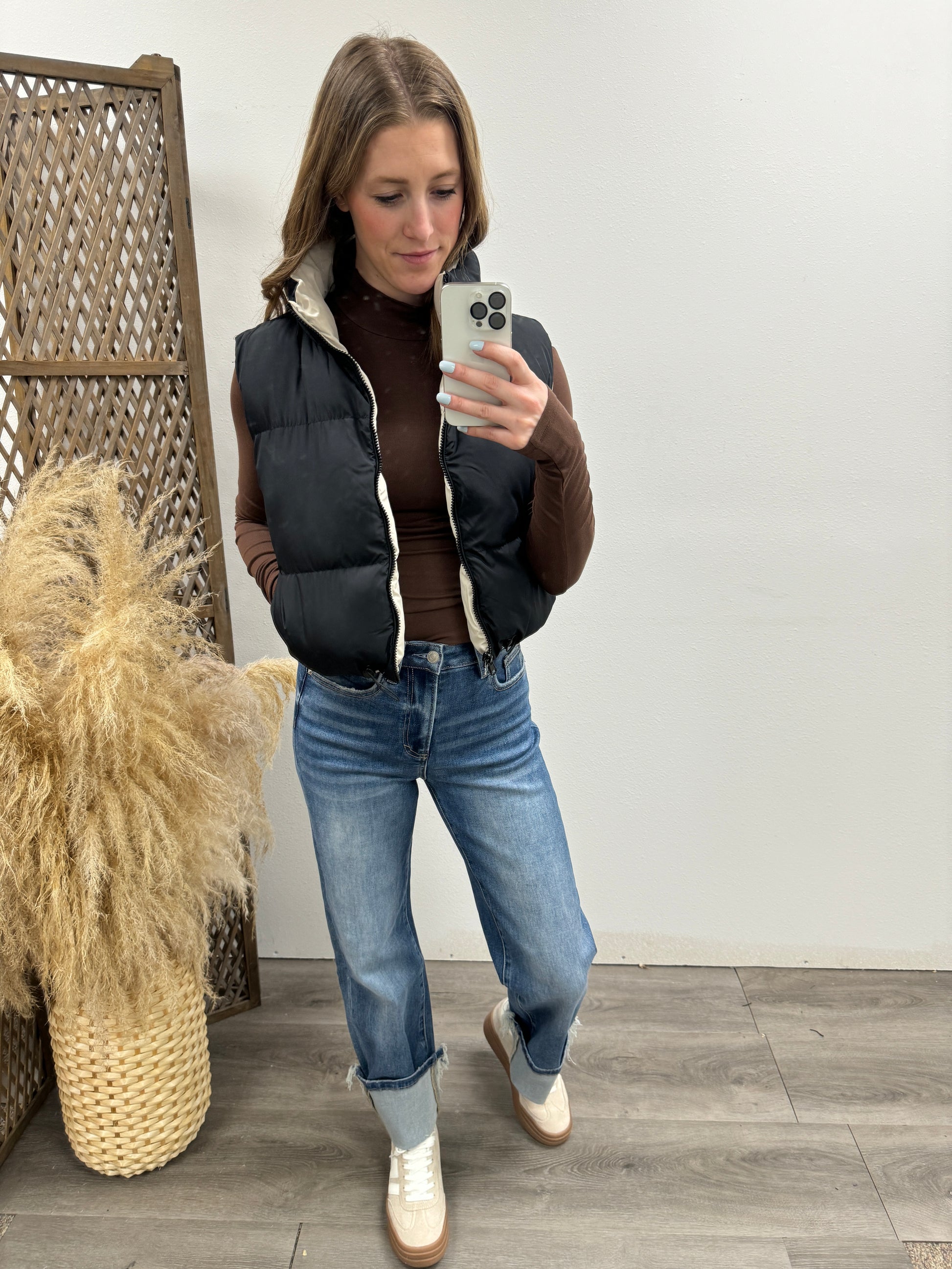 Super High Relaxed Straight Cuffed Leg - Three:Twelve Boutique