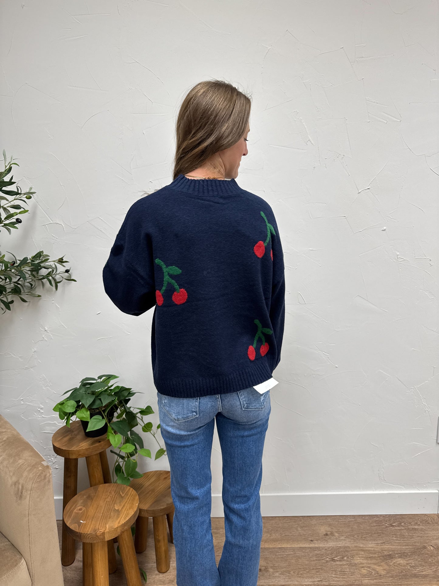Cherry On Top Mock Sweater