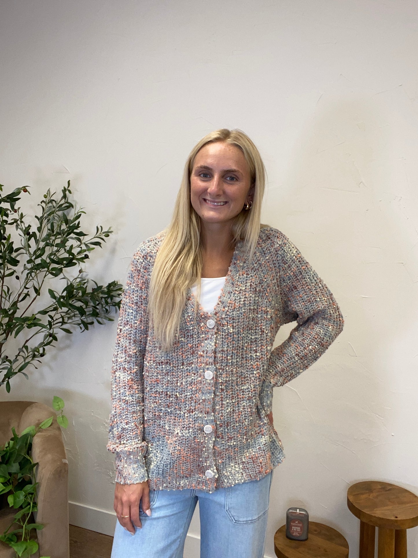 Multi Color Popcorn Sweater