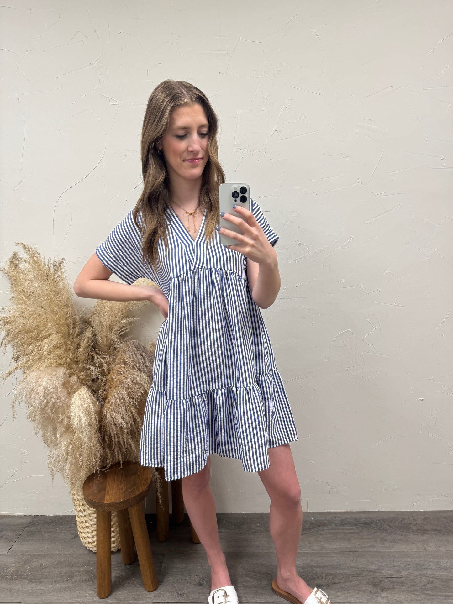 STRIPED MINI DRESS
