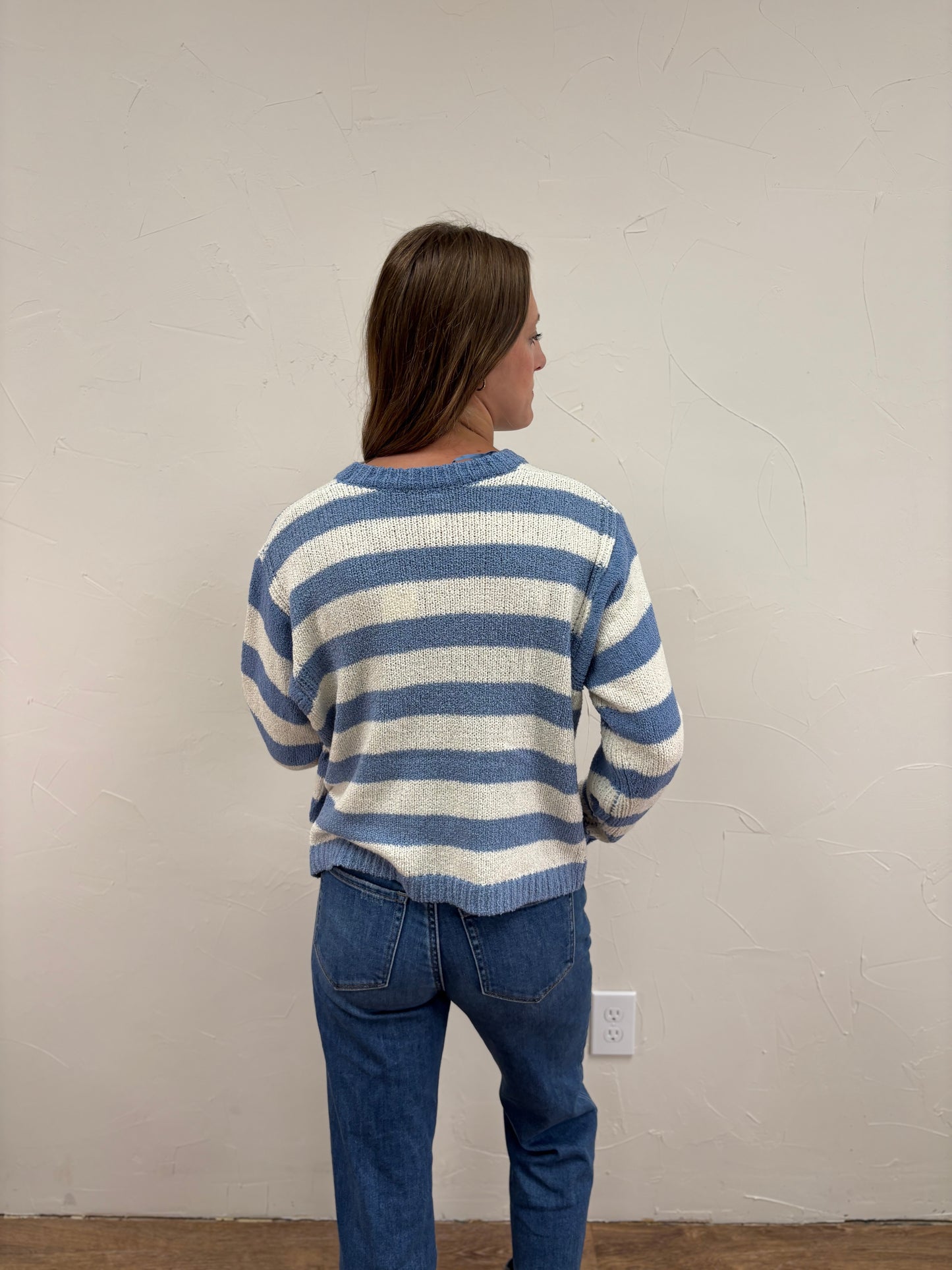 Striped Drop Shoulder Sweater
