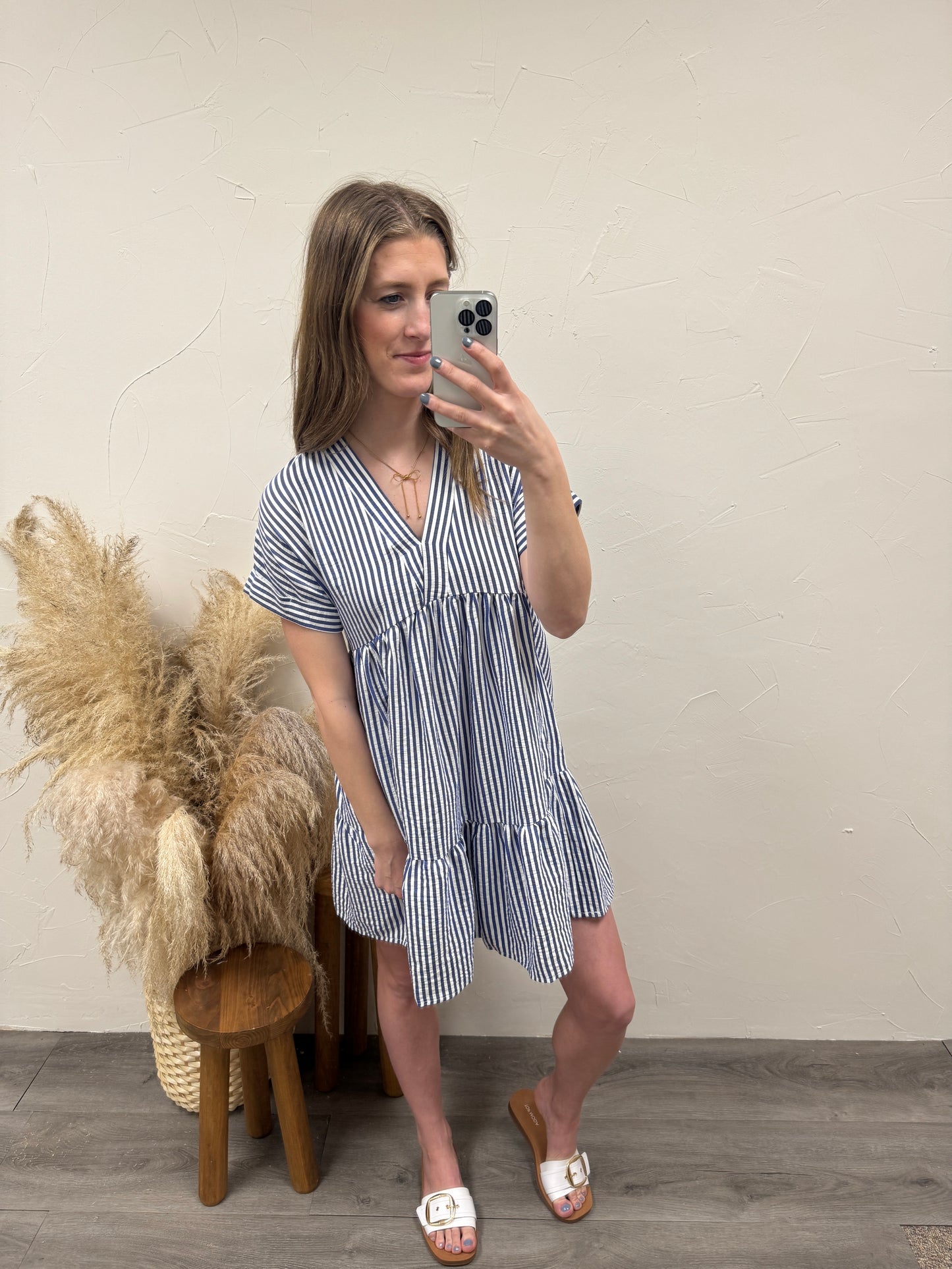 STRIPED MINI DRESS