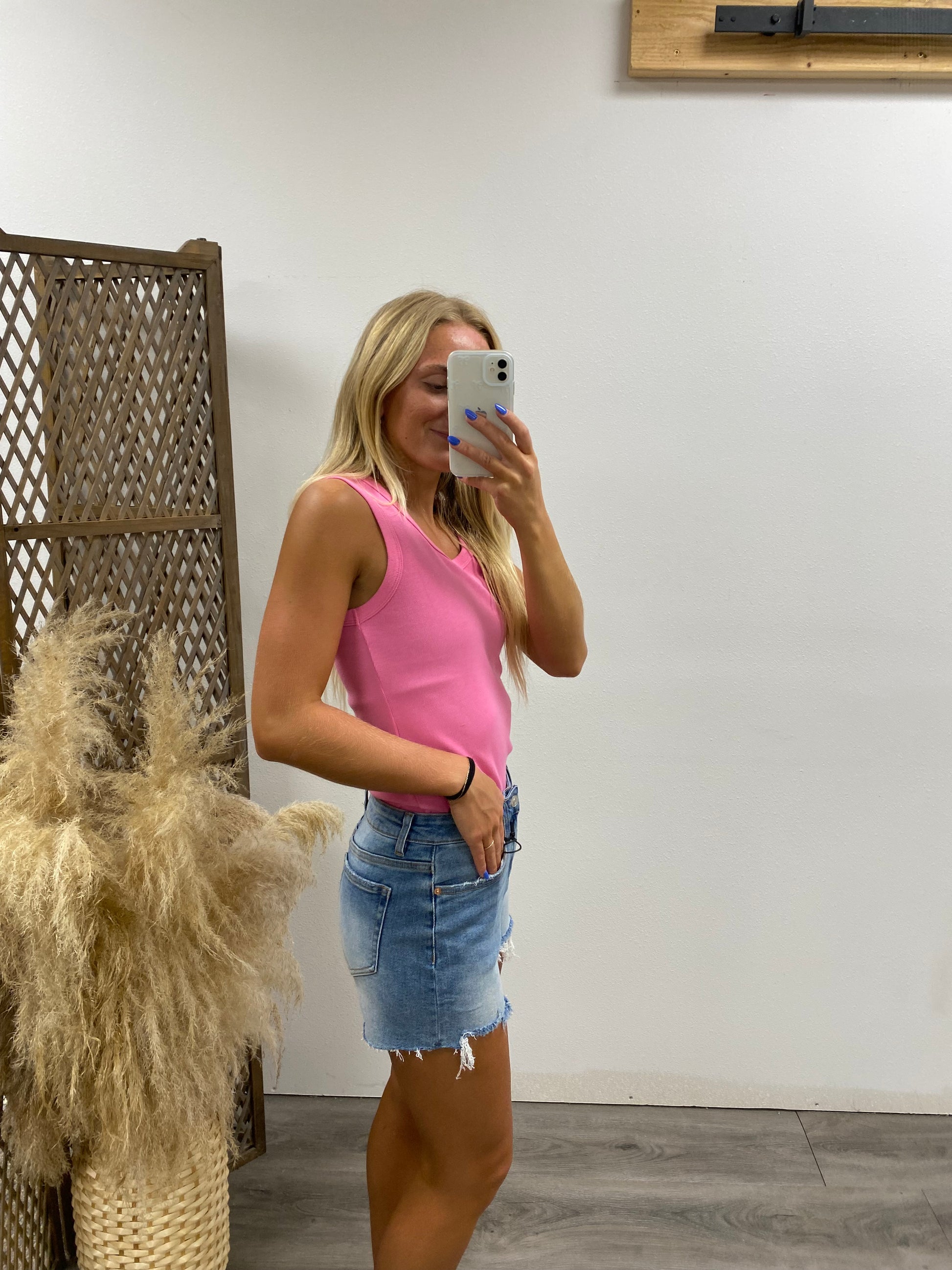 High Rise Cut Off Shorts - Three:Twelve Boutique