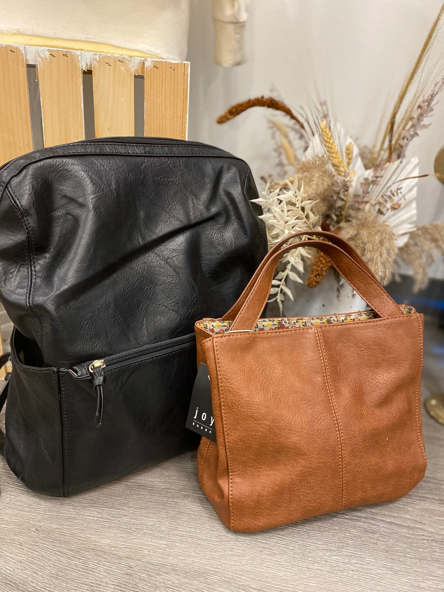 BP1976 Top Zip Backpack with Side Pockets - Three:Twelve Boutique