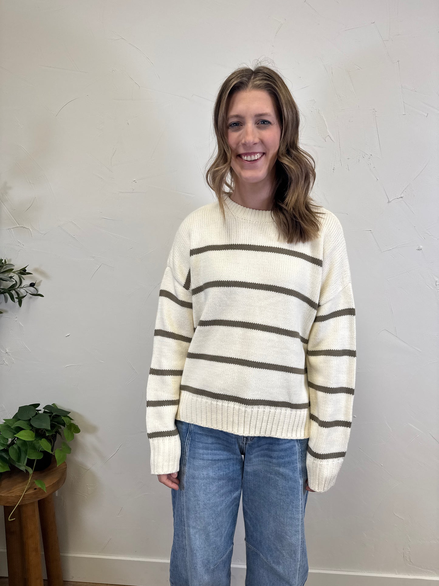 Stripe Round Neck Sweater