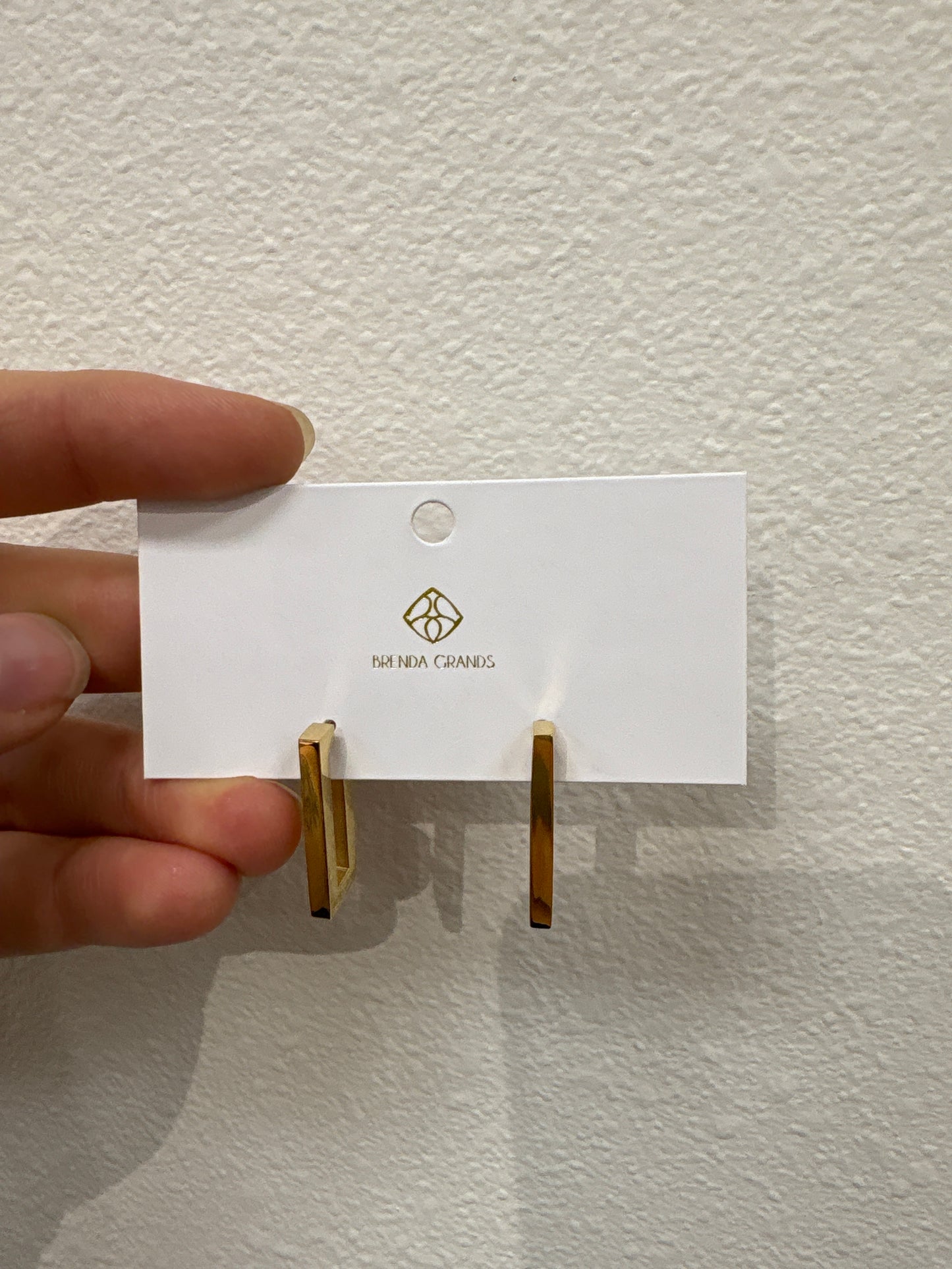 427 Rectangular Hoops Gold
