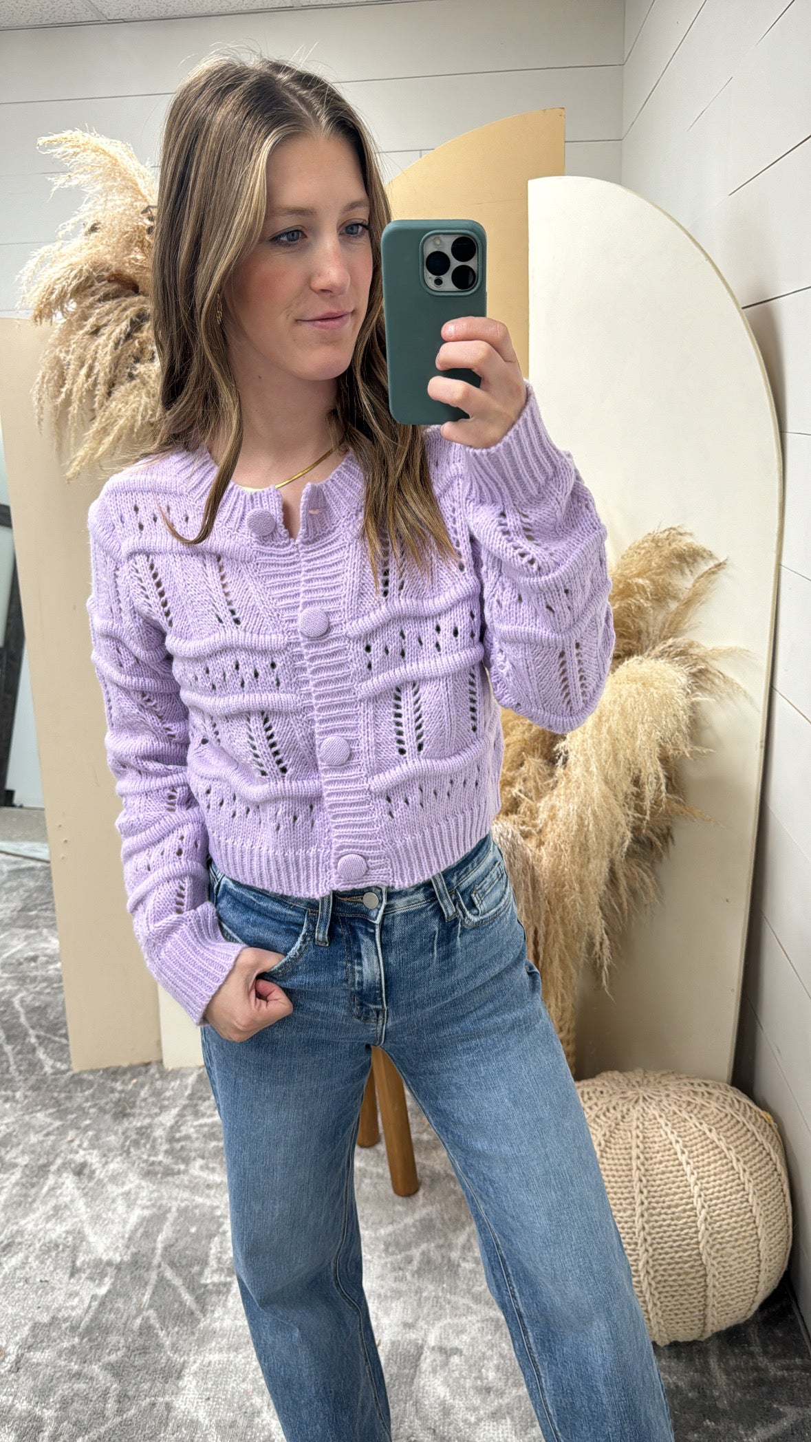 Chunky Knit Wave Detail Sweater - Three:Twelve Boutique