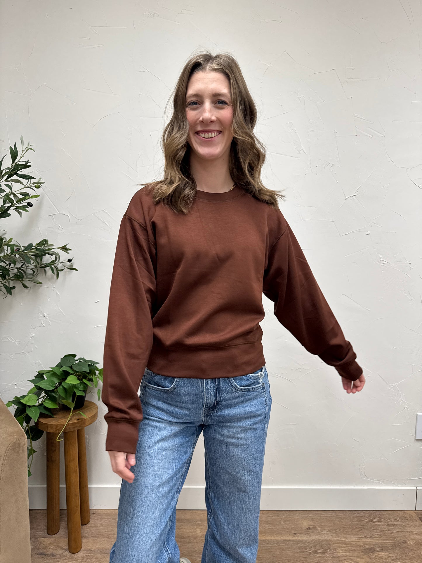 Double Knit Classic Crew Neck Sweatshirt