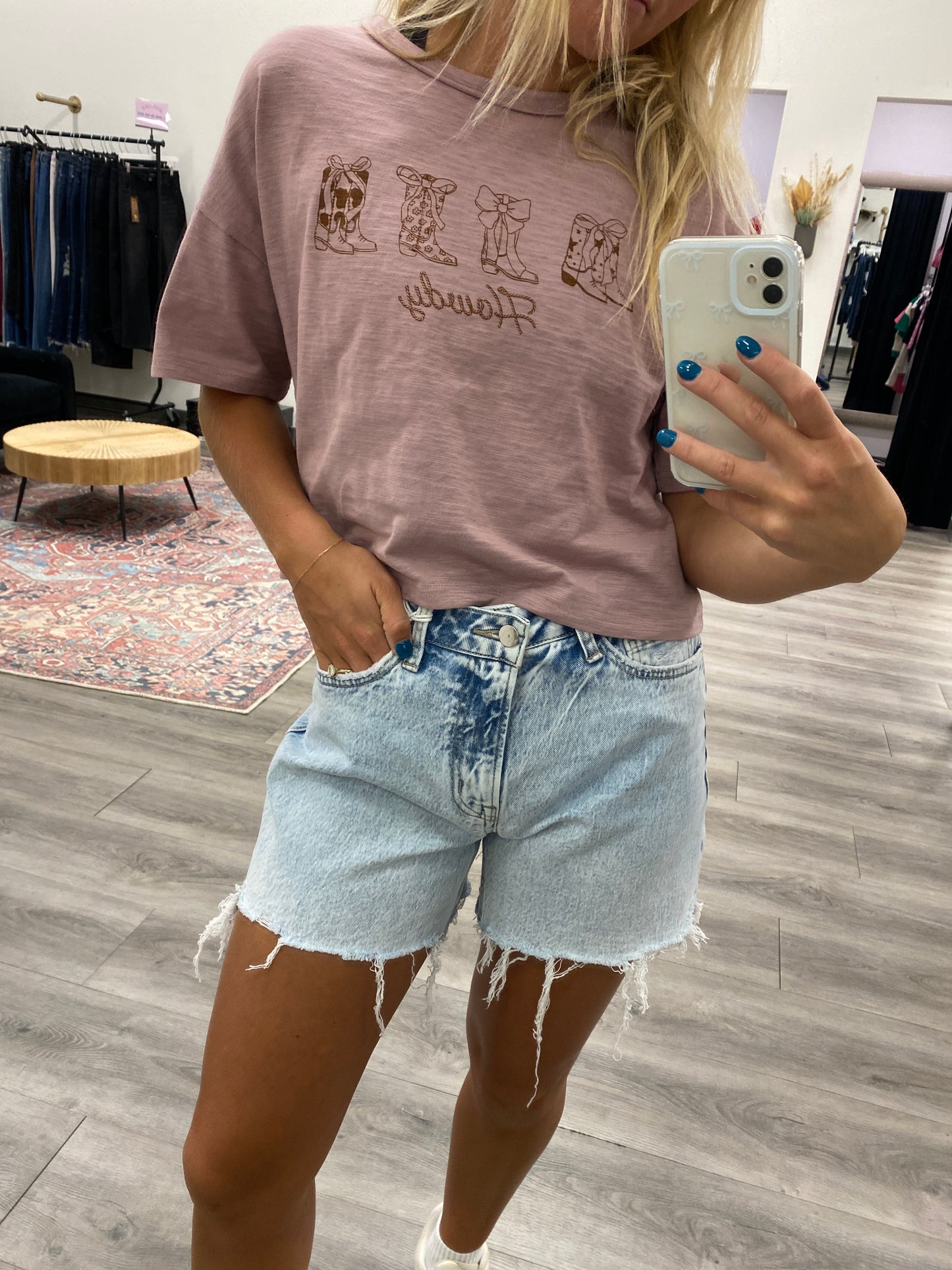 High Rise Midi Shorts