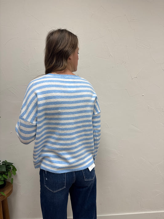 Striped Sweater Cardigan