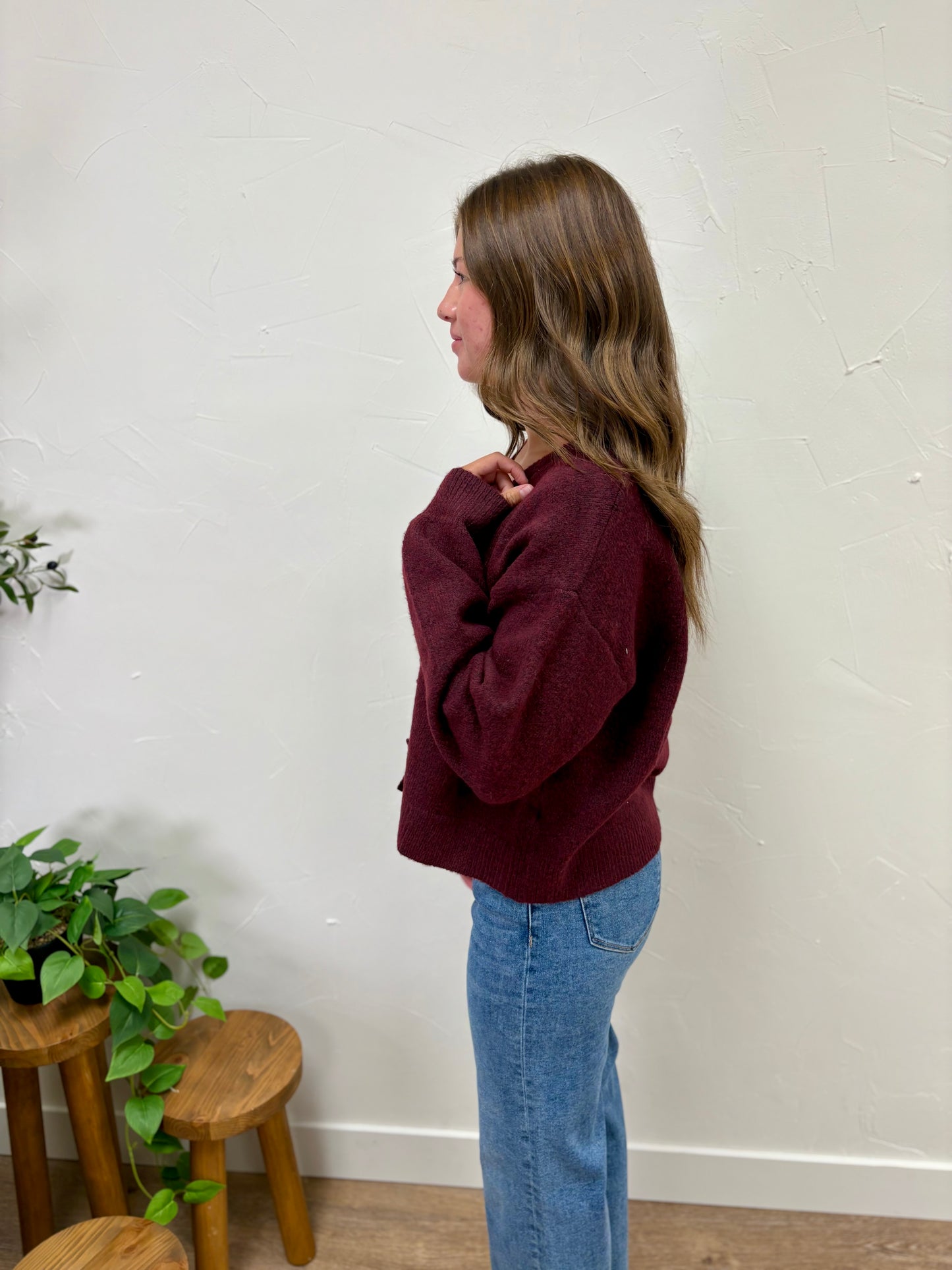 Brushed Bow Detail Sweater