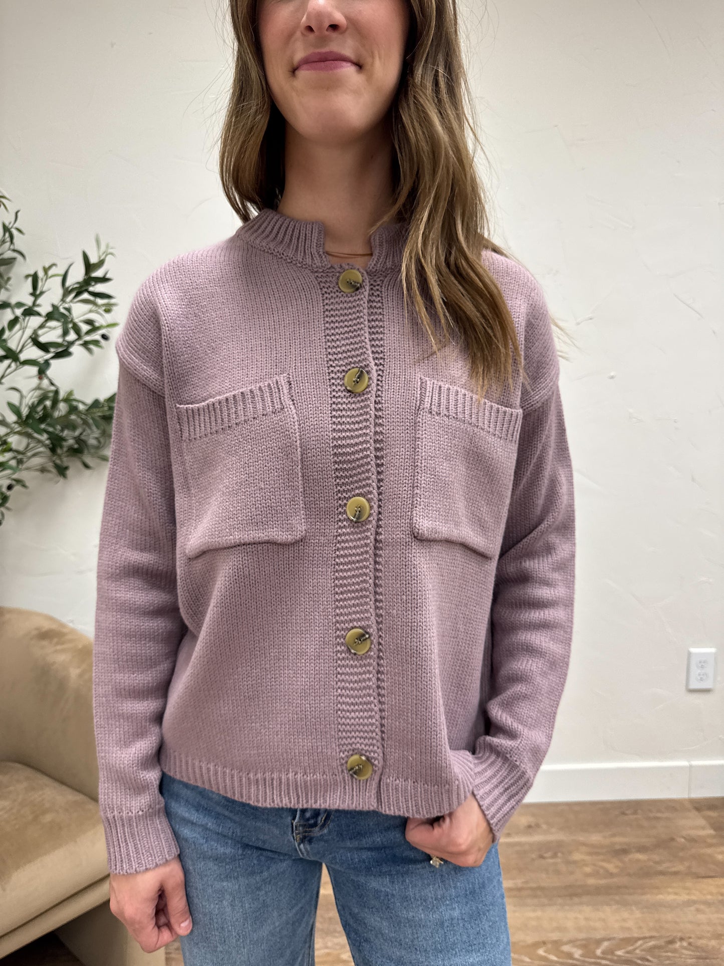 Button Down Sweater Jacket