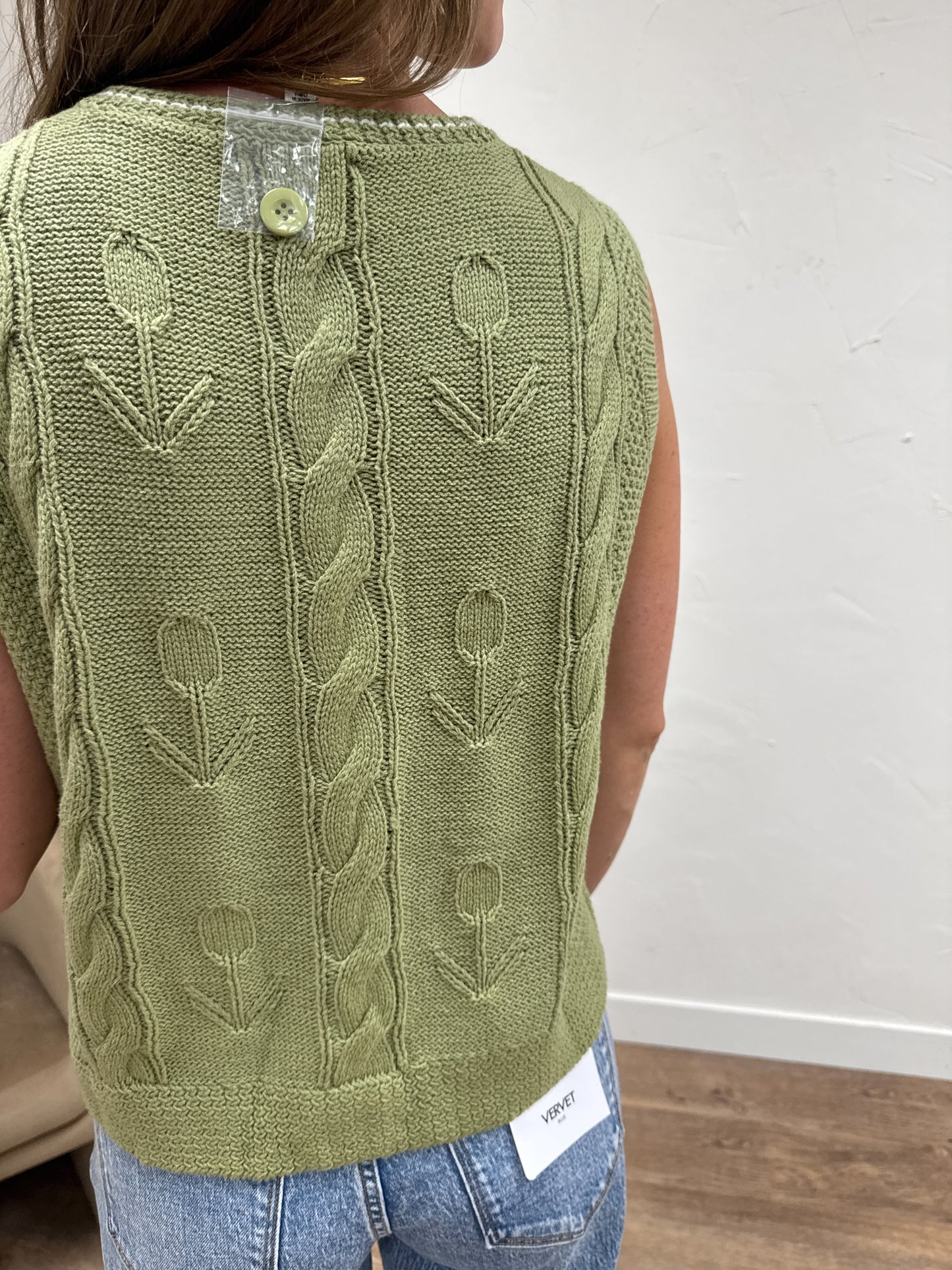 Round Neck Button Up Sweater Vest
