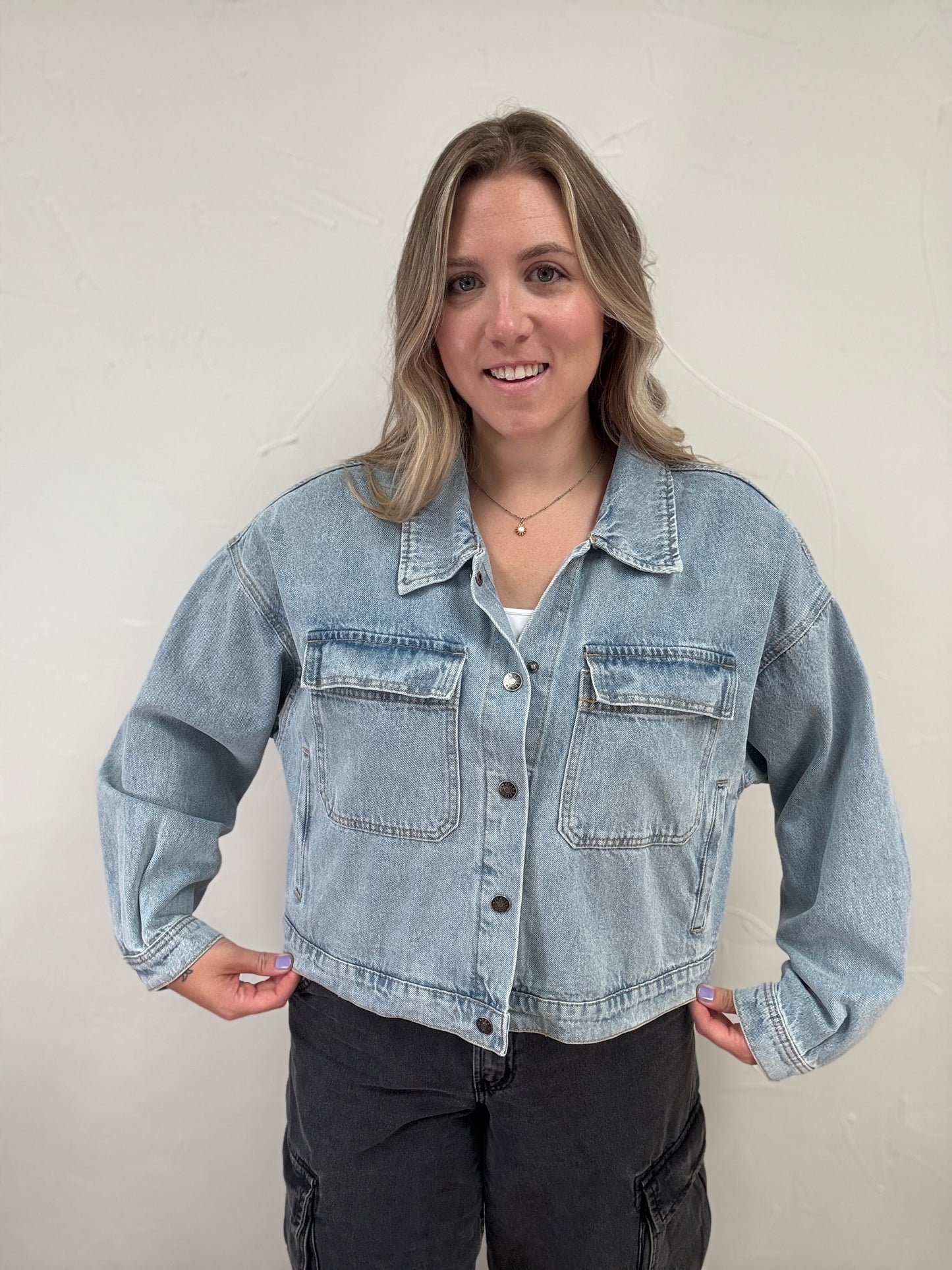 Relaxed Crop Denim Jacket