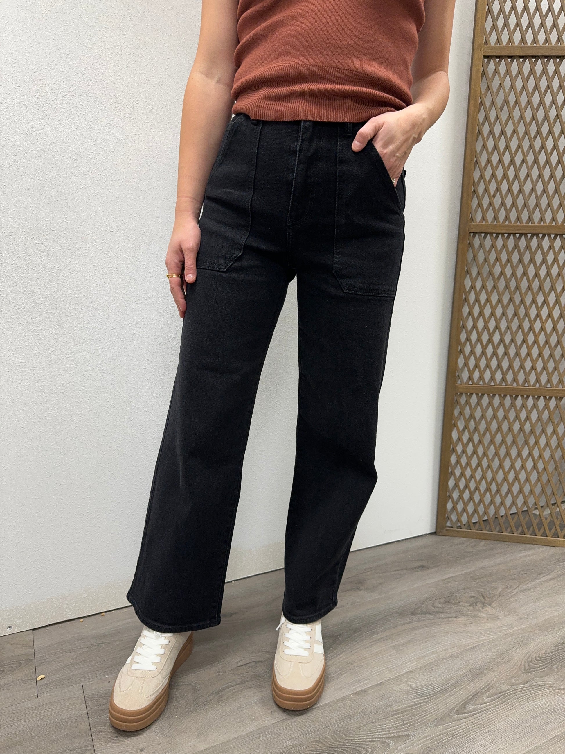 HR Cargo Pocket Wide Leg - Three:Twelve Boutique
