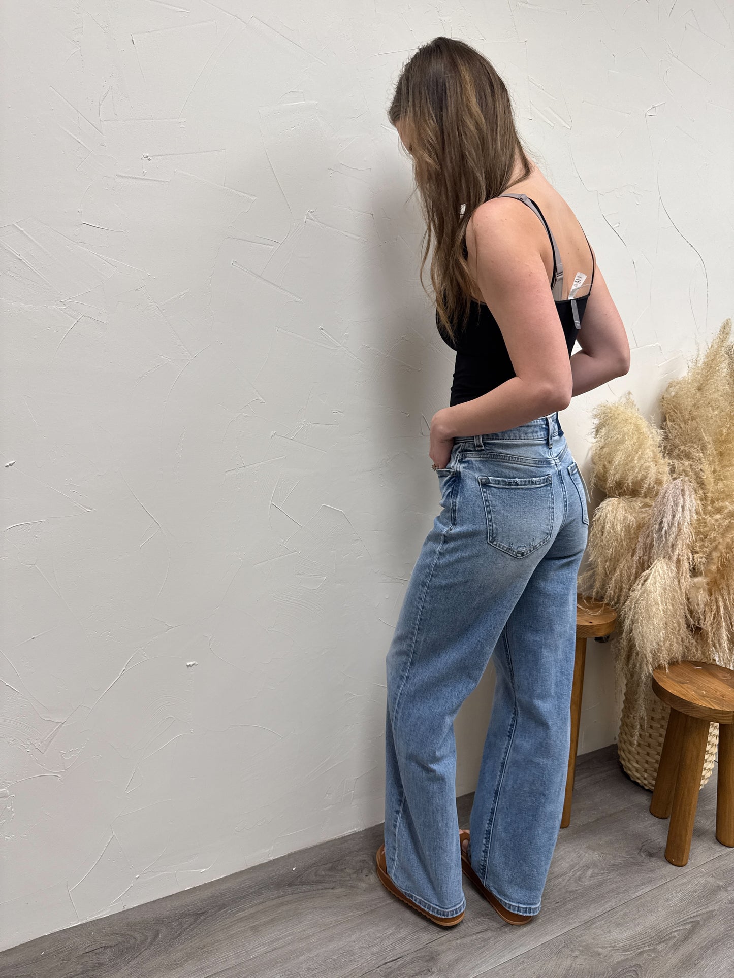 90's Wide Leg Vervet Denim