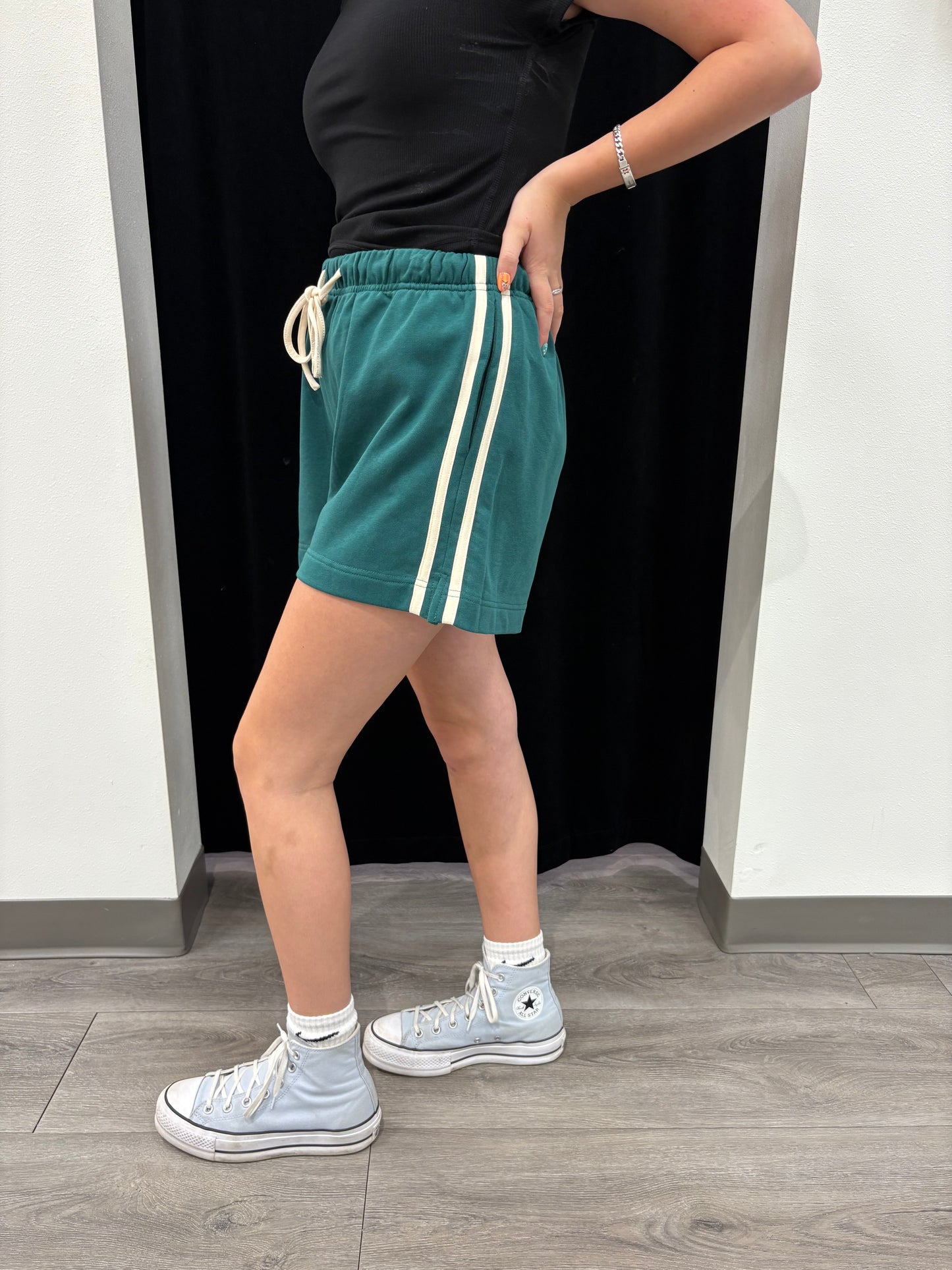Side Stripe French Terry Shorts