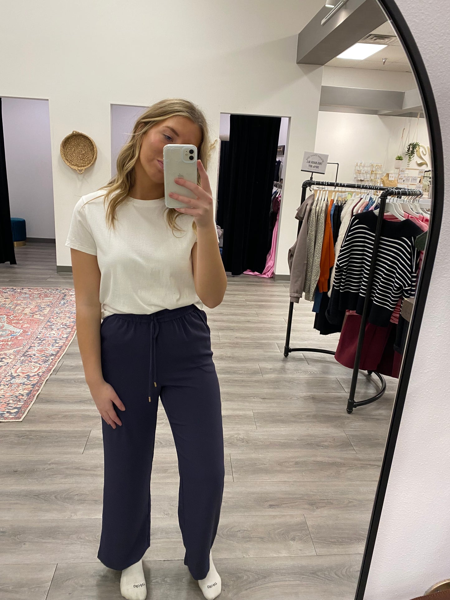 Elastic Waist Flowy Dress Pants - Three:Twelve Boutique