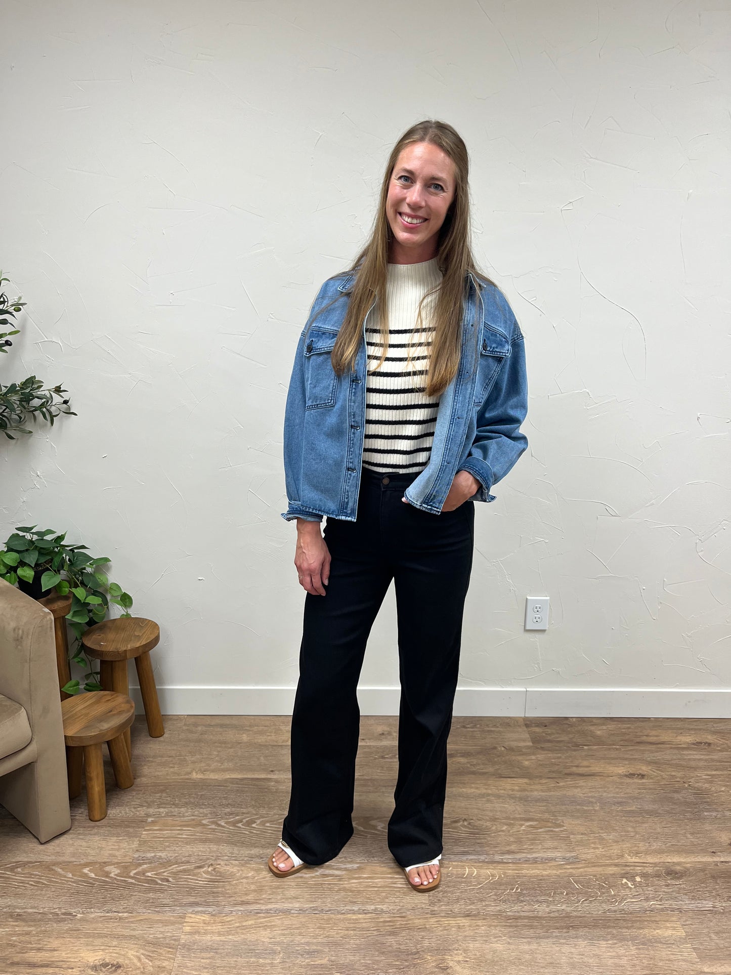 High Waisted Judy Blue Retro Wide Leg