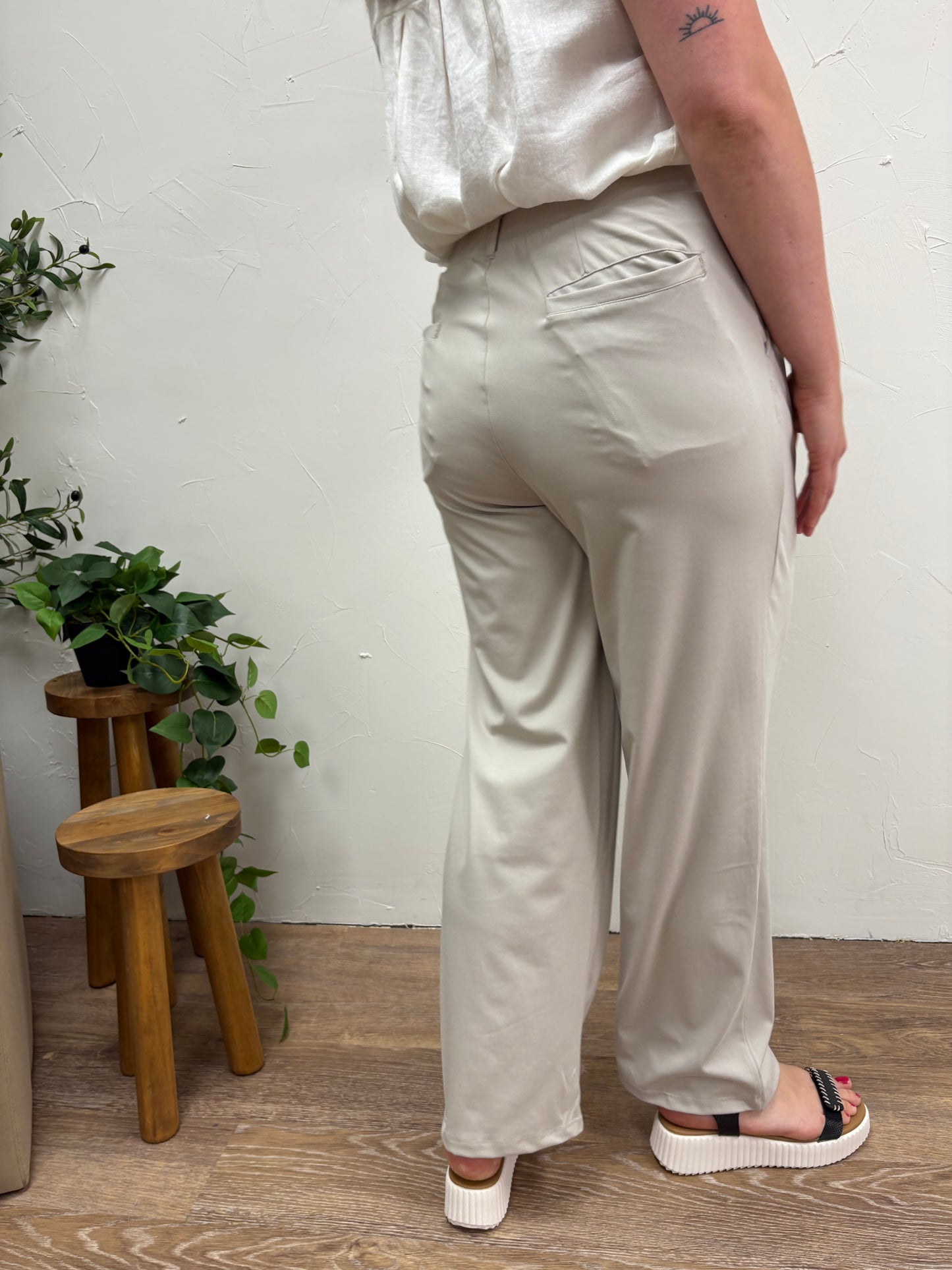 Lux Daily Trouser Pant With Front Pleats