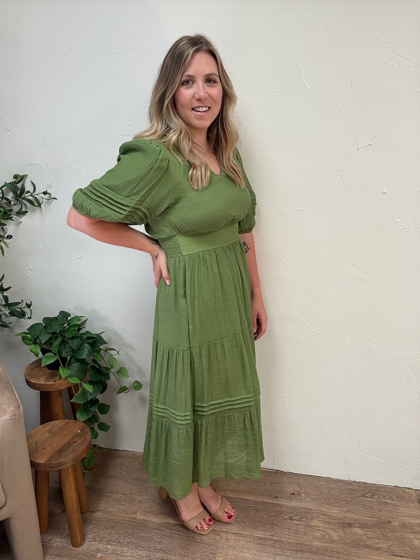 Tiered Midi Dress