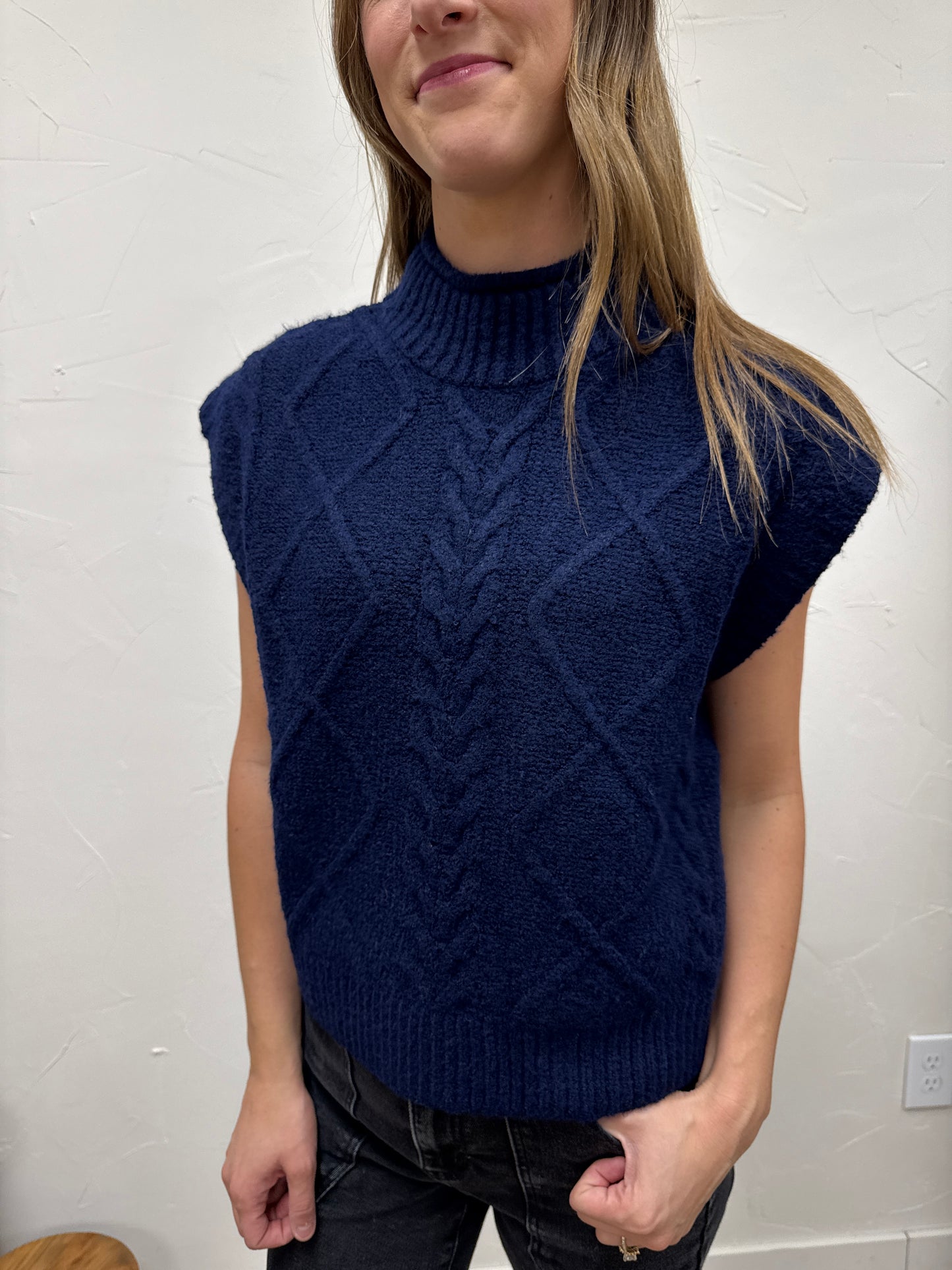 Cable Knit Sweater Vest
