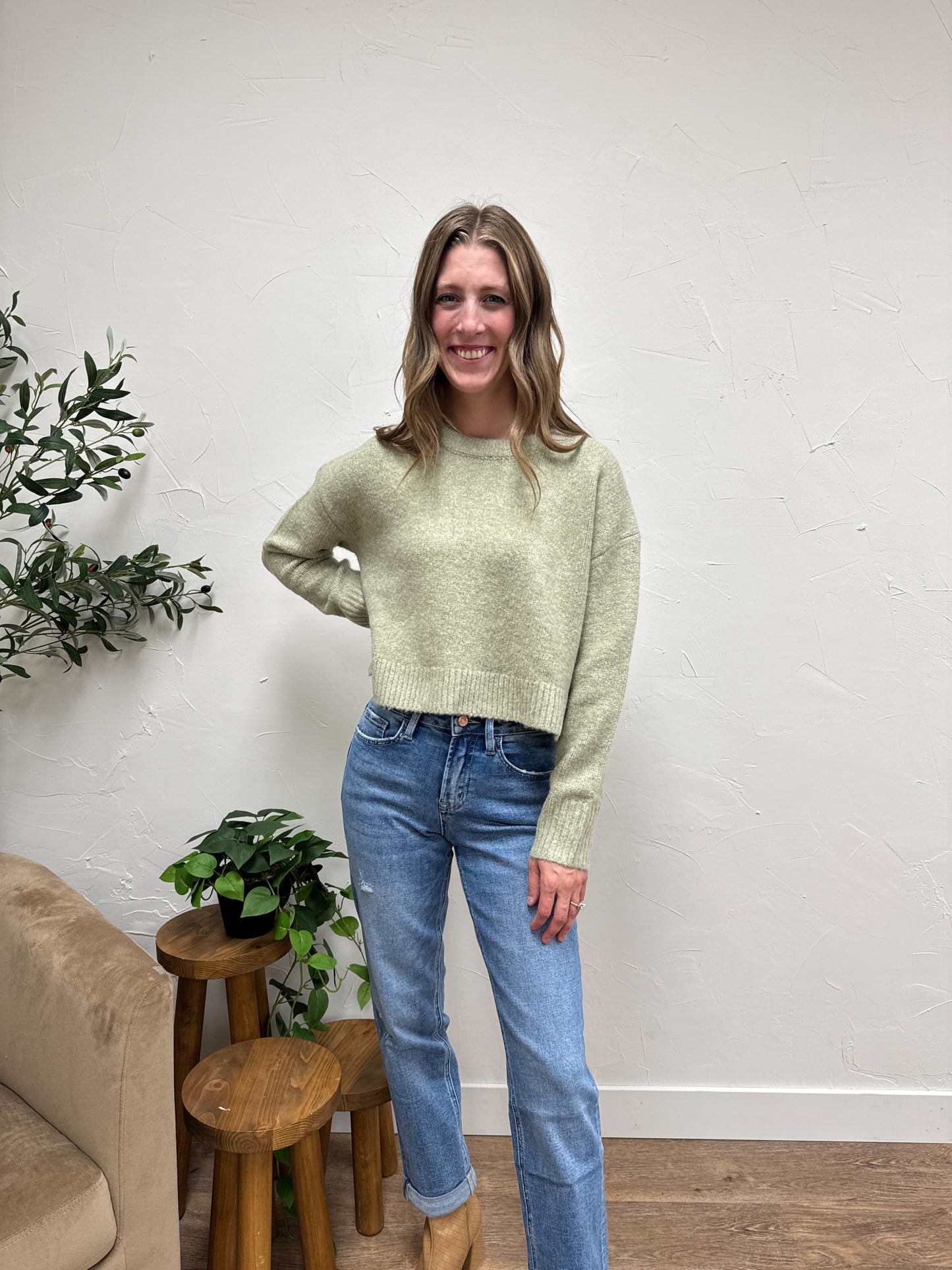 Round Neck Casual Knit Top