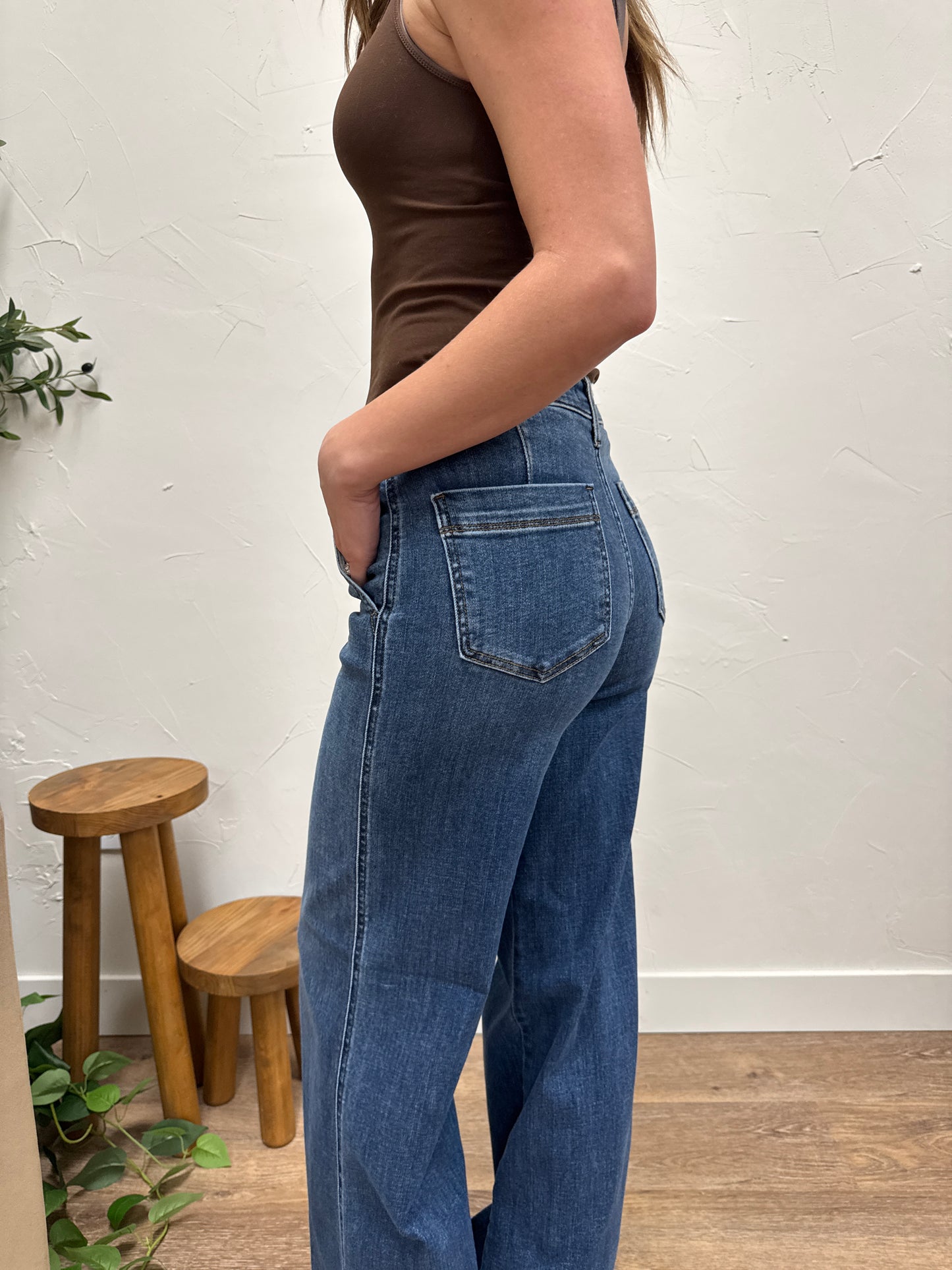 MidRise Trouser Retro Wide Judy Blue Denim
