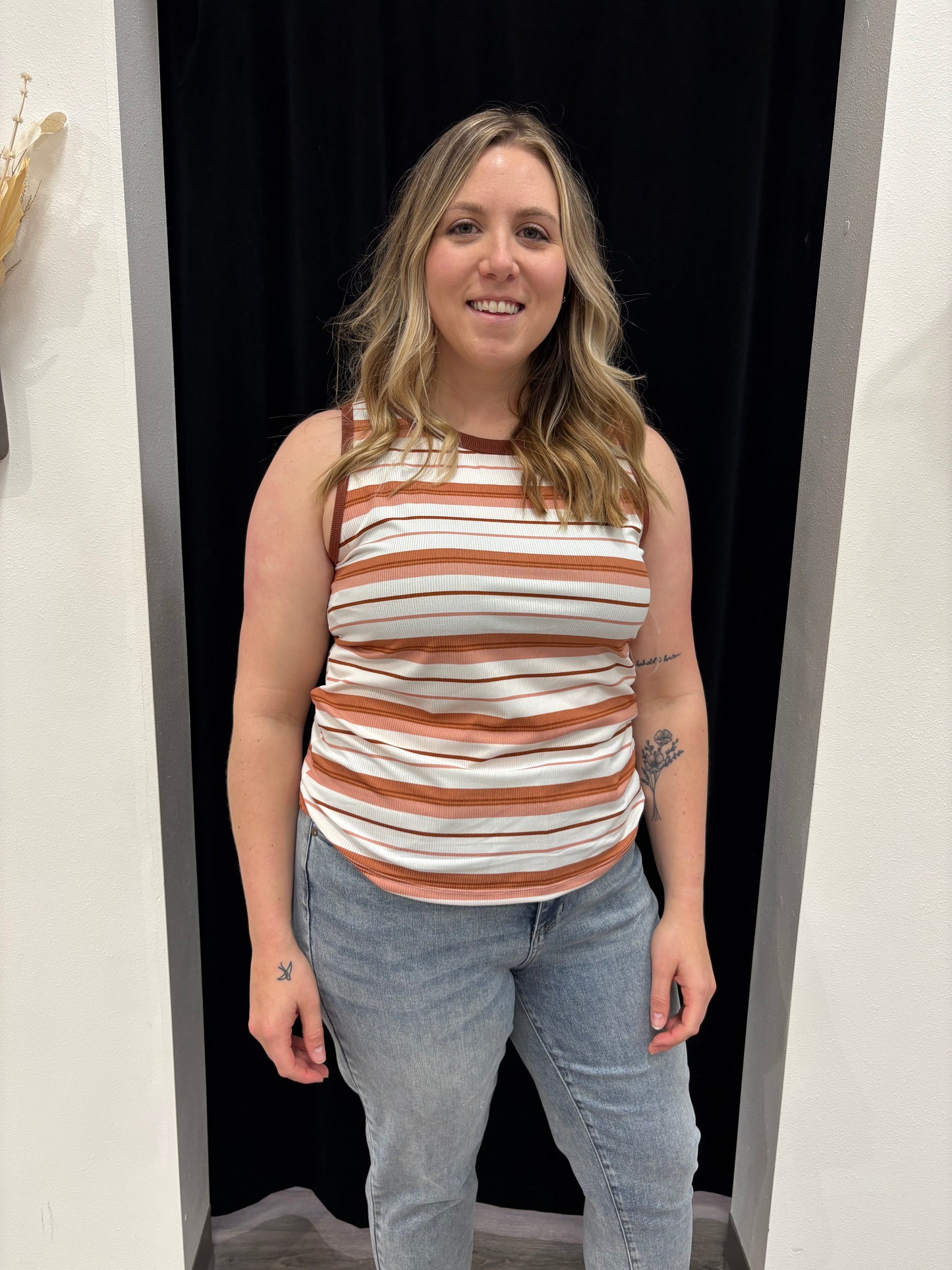 Striped Multi Color Tank Top