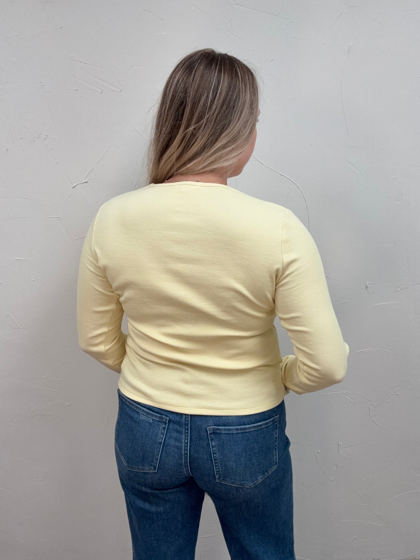 Ribbed Button Up Knit Top