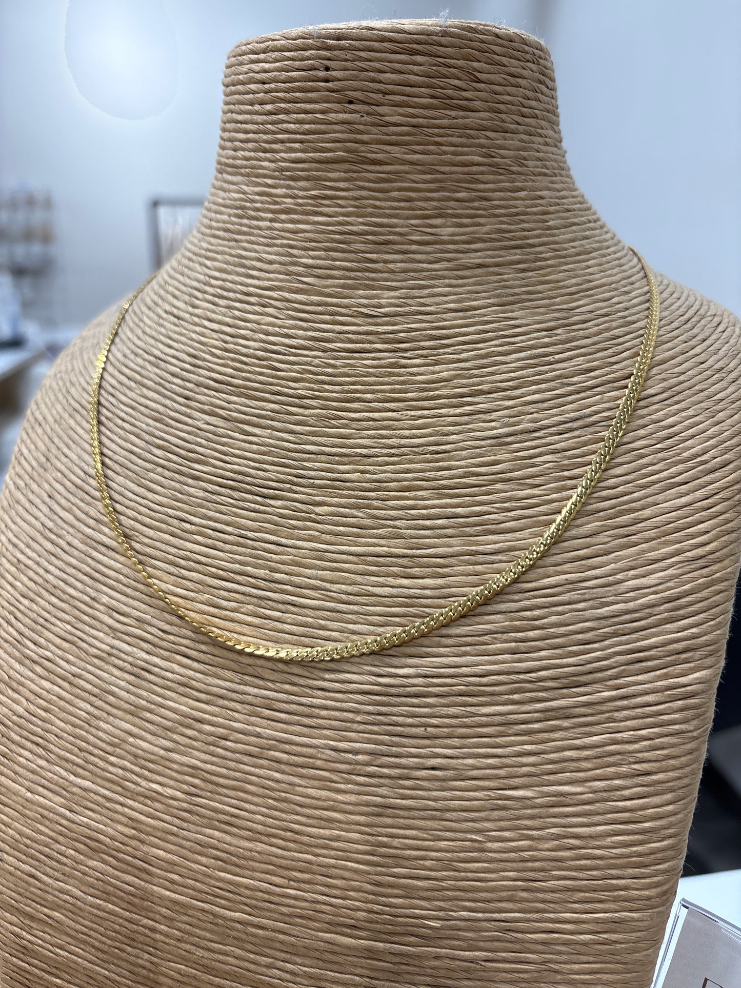 535 Dainty Braided Necklace Gold