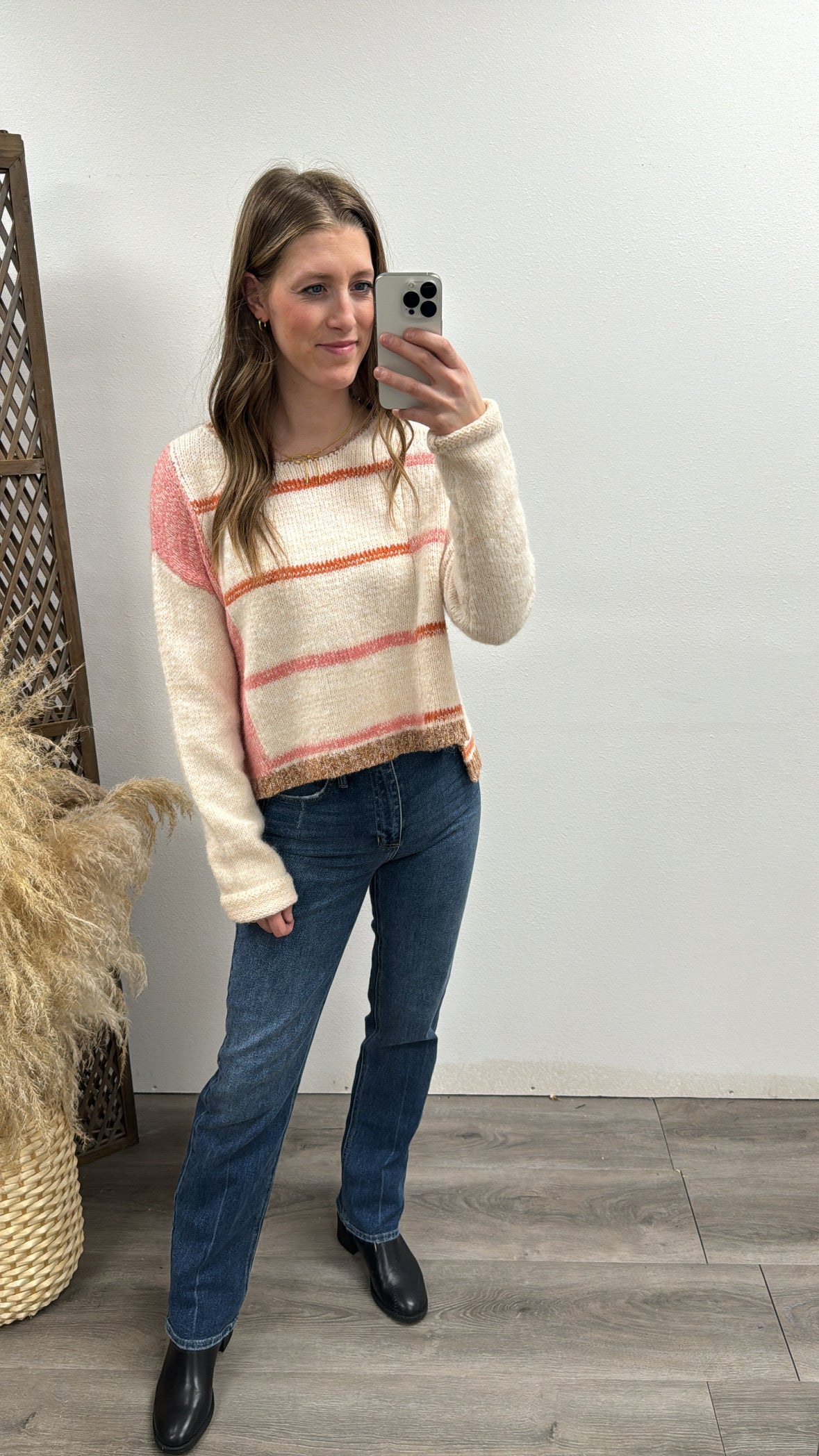 Mona Knit Stripe Pullover Sweater - Three:Twelve Boutique