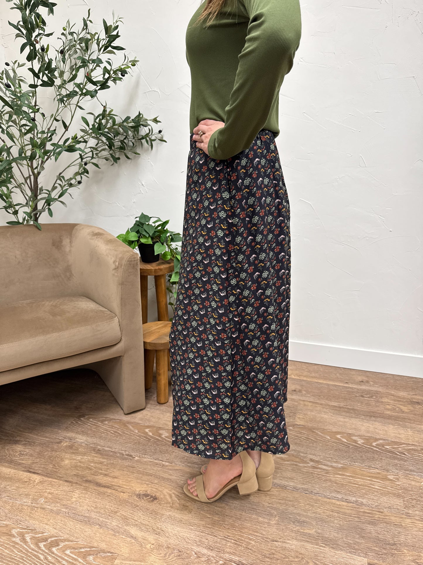 Floral Midi Skirt