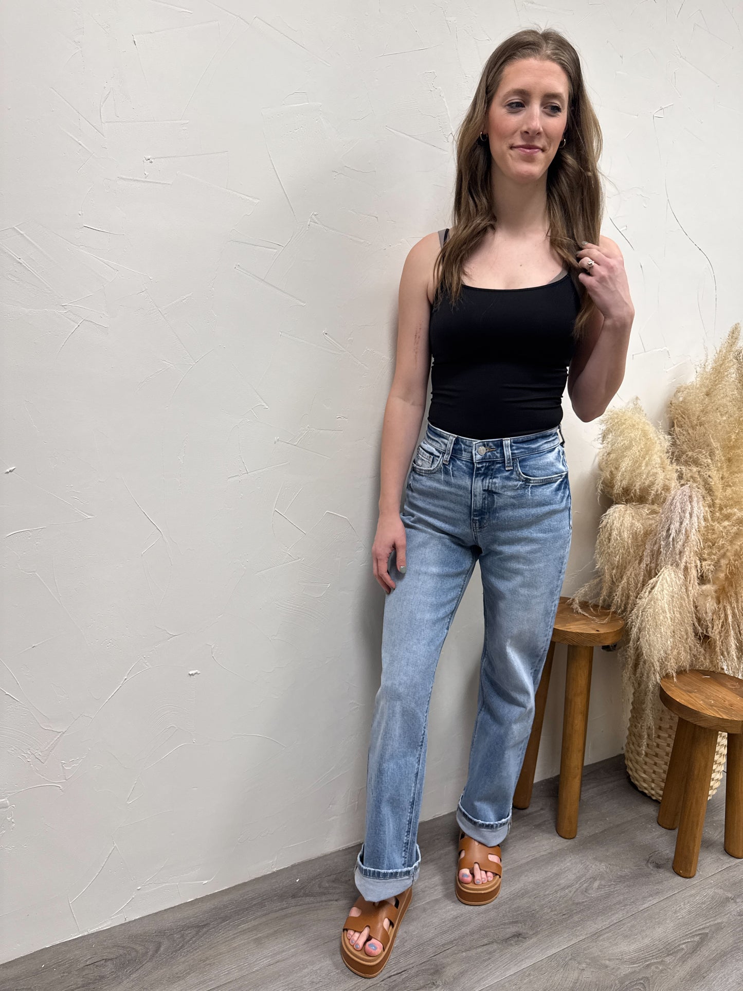 90's Wide Leg Vervet Denim