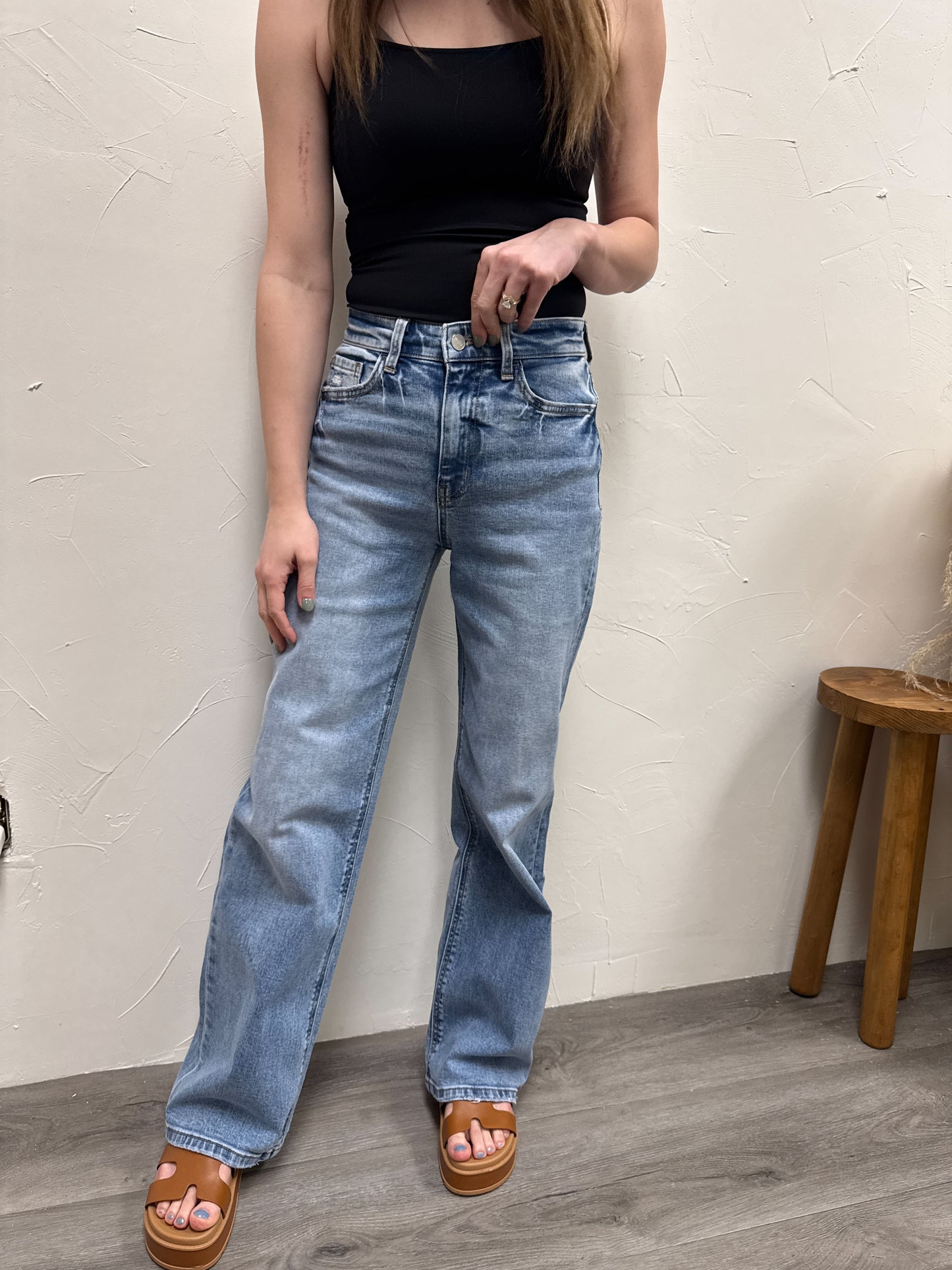 90's Wide Leg Vervet Denim