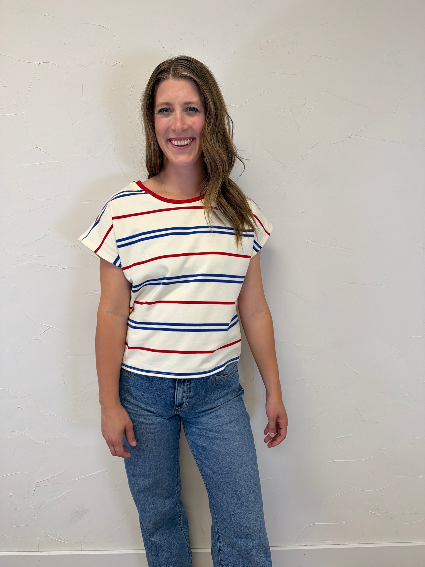 Striped Drop Sleeve Top