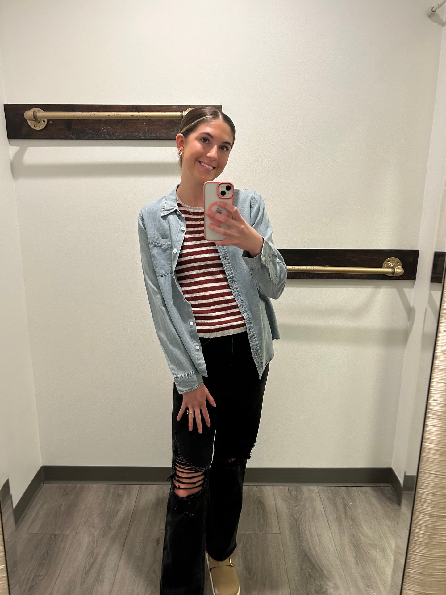 Striped Light Weight Knit Tank Top - Three:Twelve Boutique