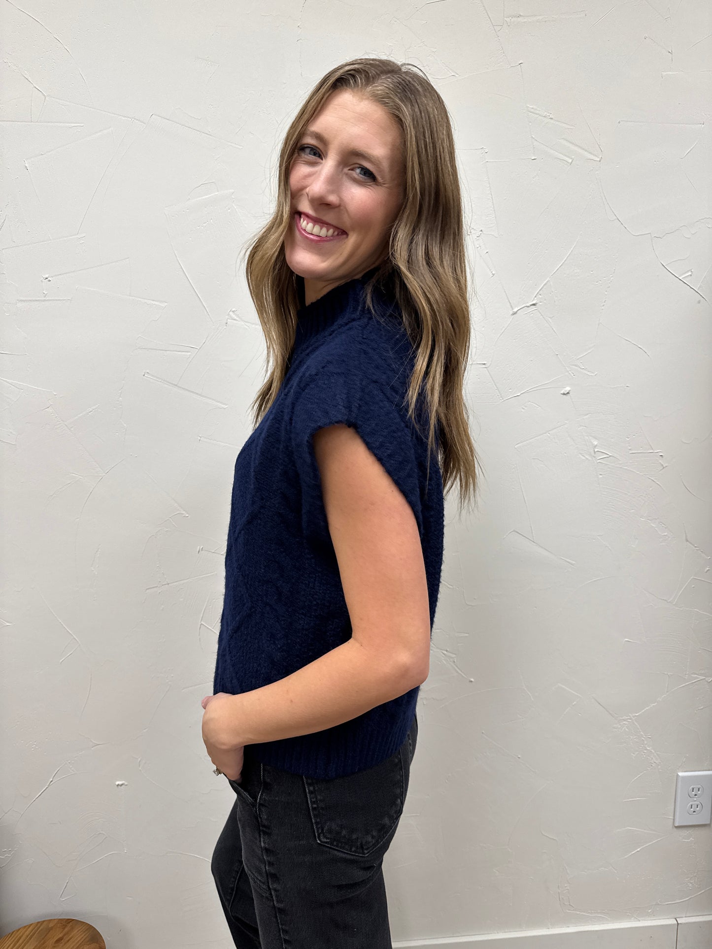 Cable Knit Sweater Vest