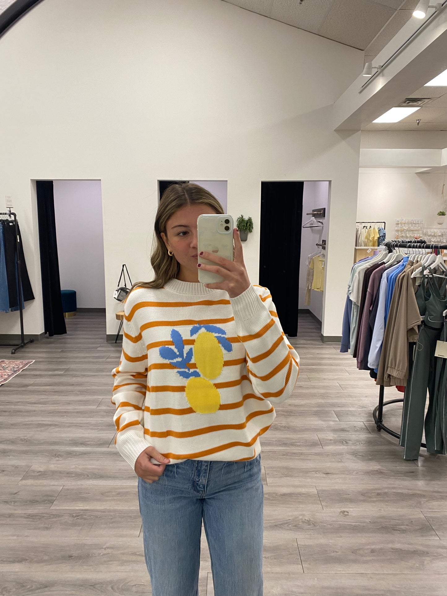 Lemon Striped Sweater