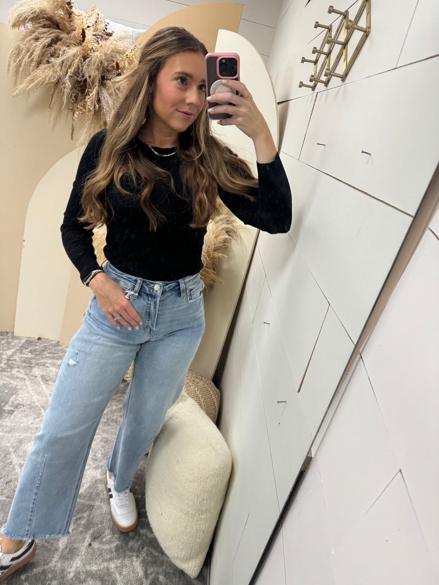 High Rise Barrel Jeans - Three:Twelve Boutique