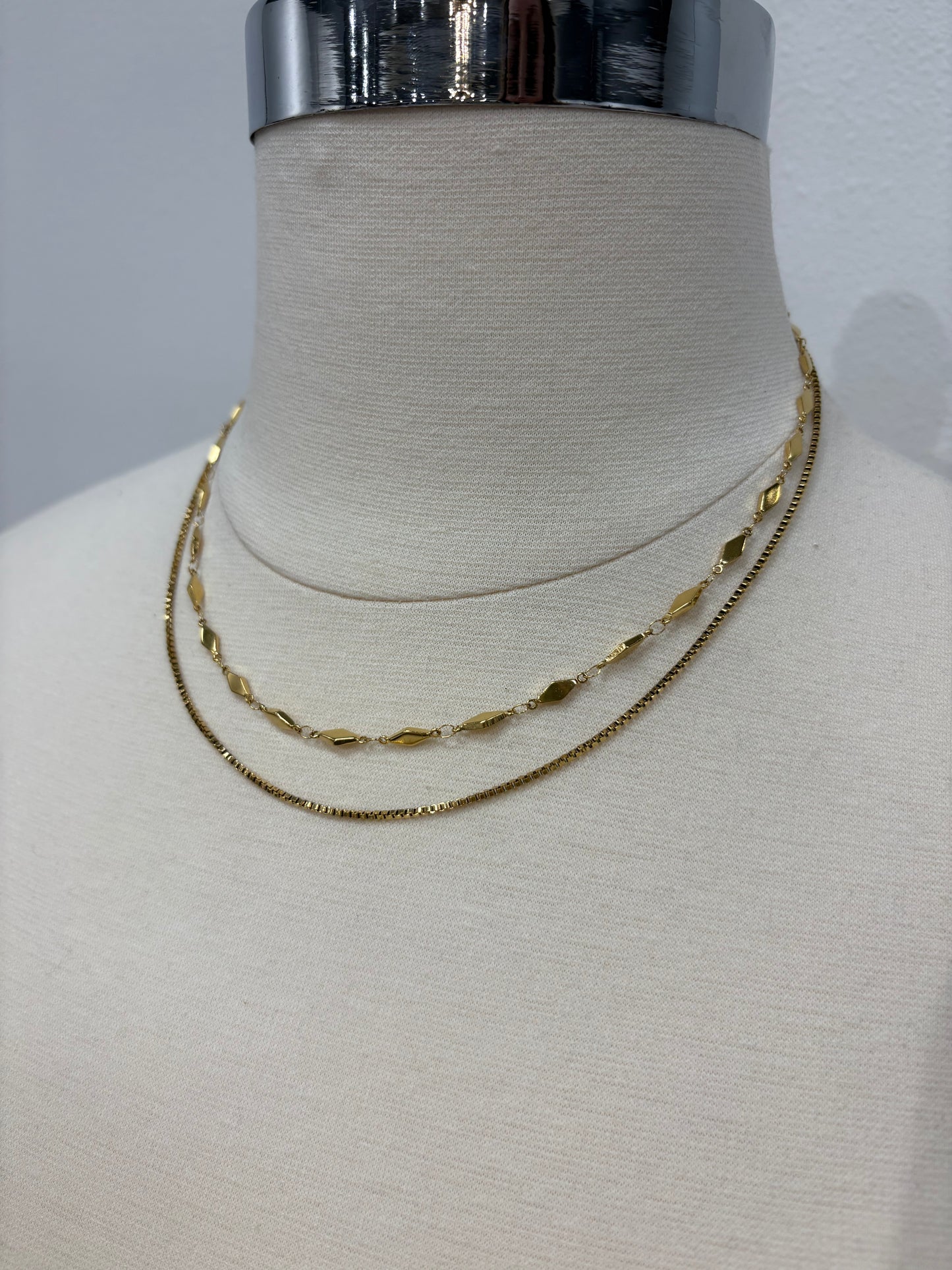 641 Box Chain Layered Necklace