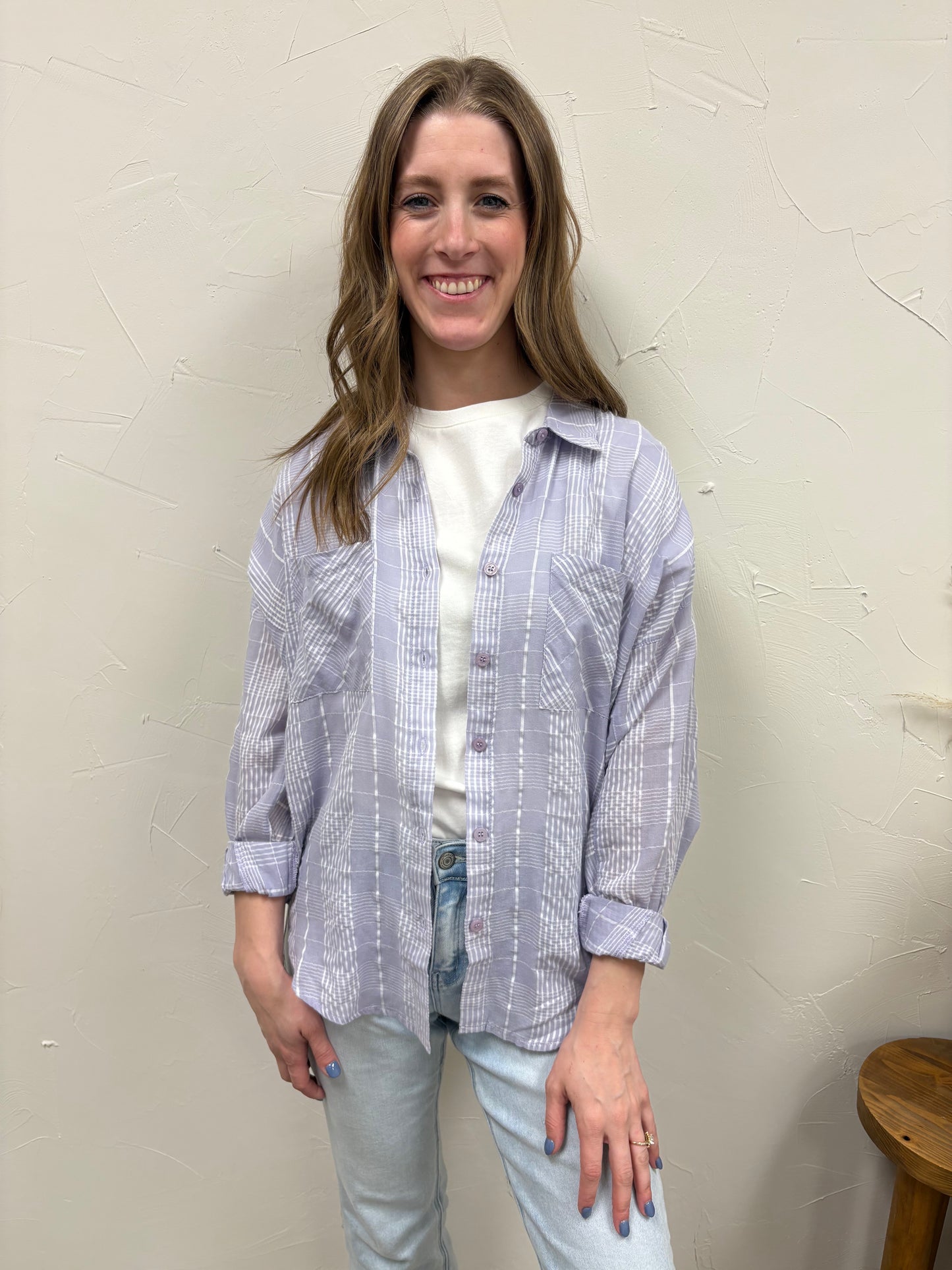 Plaid Oversized Button Down