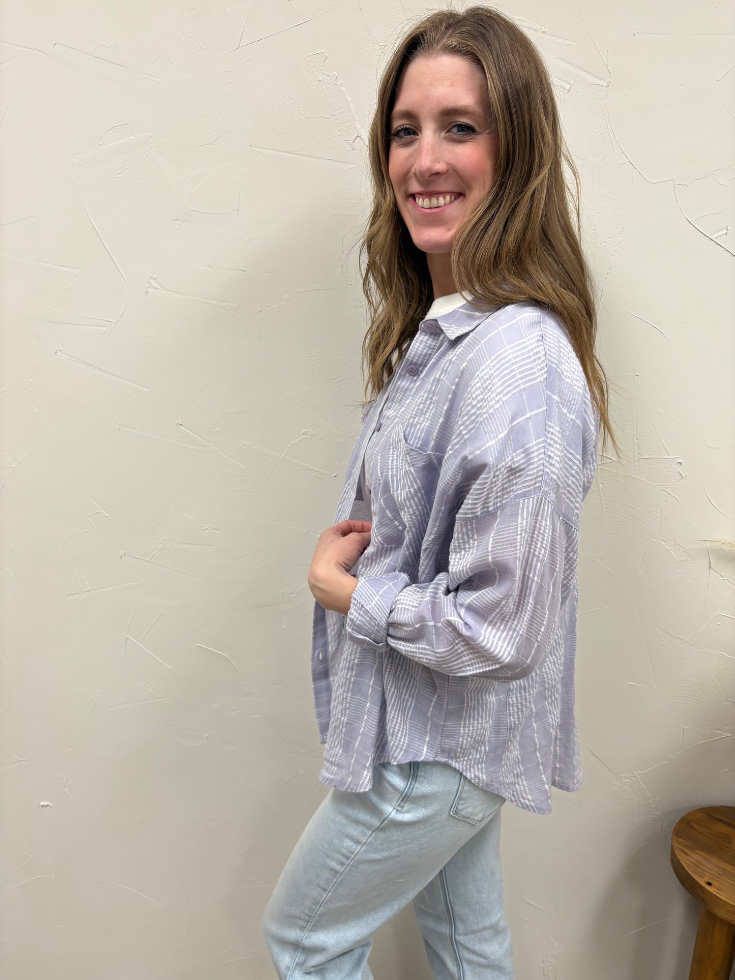 Plaid Oversized Button Down