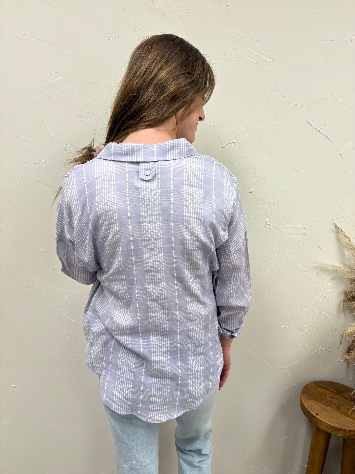 Plaid Oversized Button Down